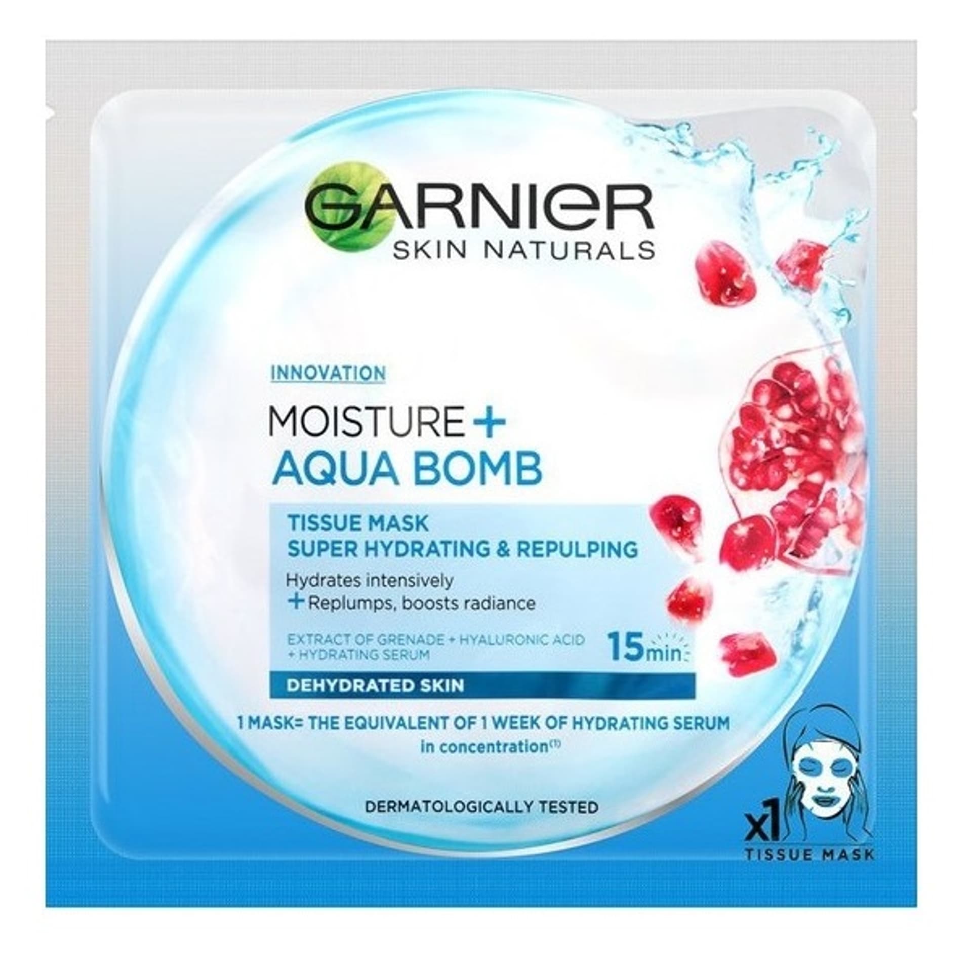 

Garnier Moisture + Aqua Bomb Skin Naturals Maseczka do twarzy 1 szt (W)