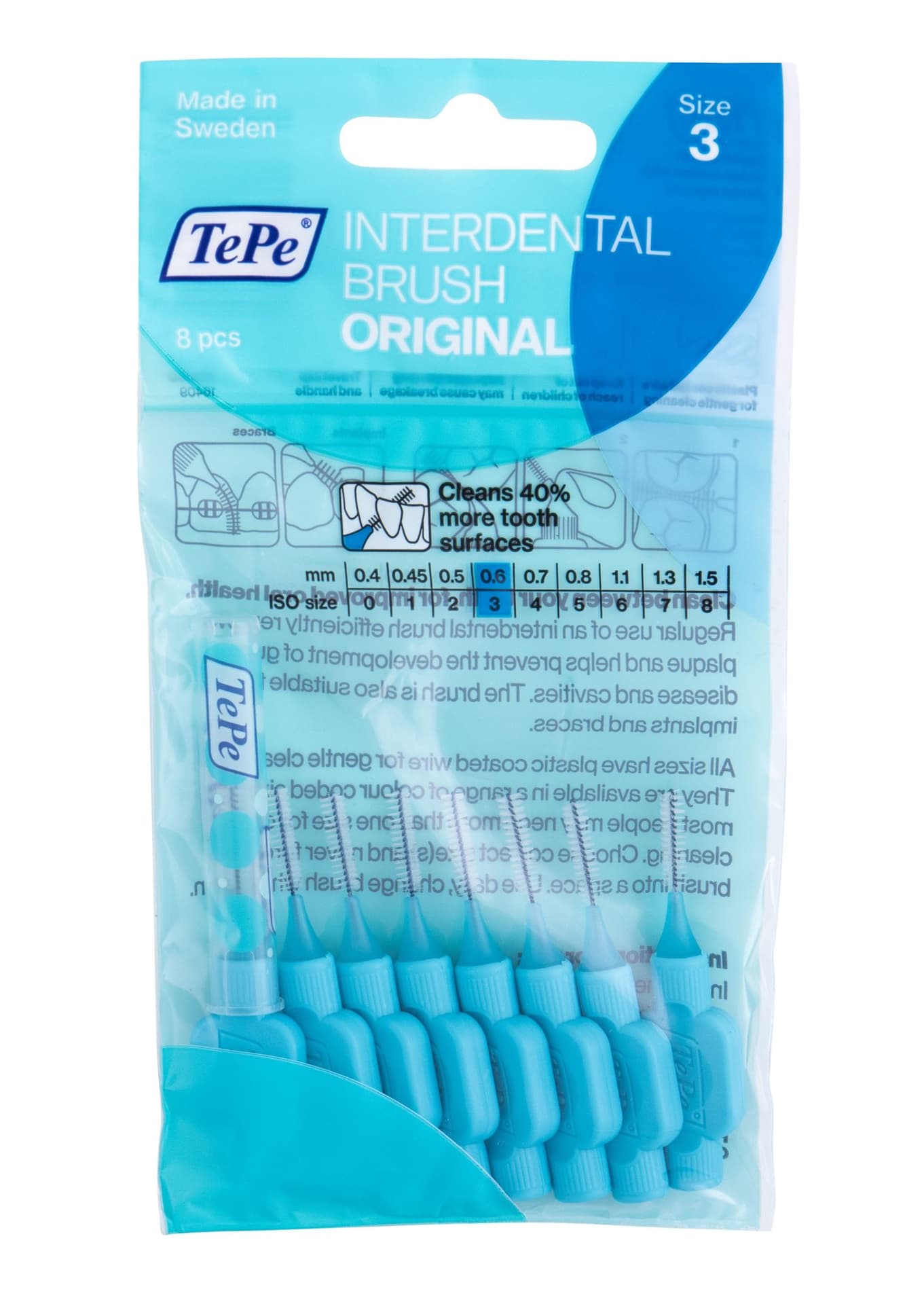 

TePe Original 0,6 mm Szczoteczka do przestrzeni międzyzębowych 8 szt (U)