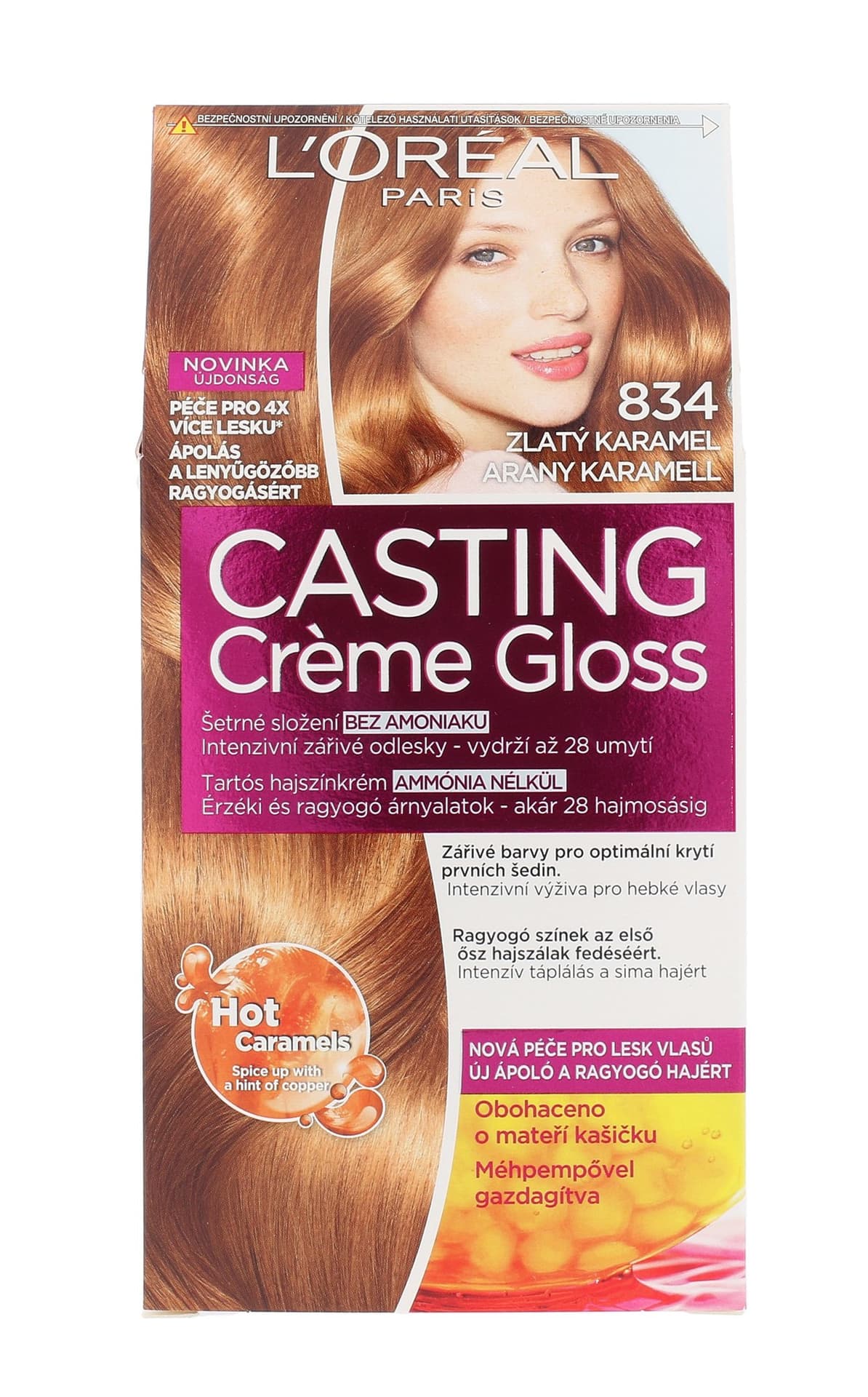 

L´Oréal Paris 834 Hot Caramel Casting Creme Gloss Farba do włosów 48ml (W)