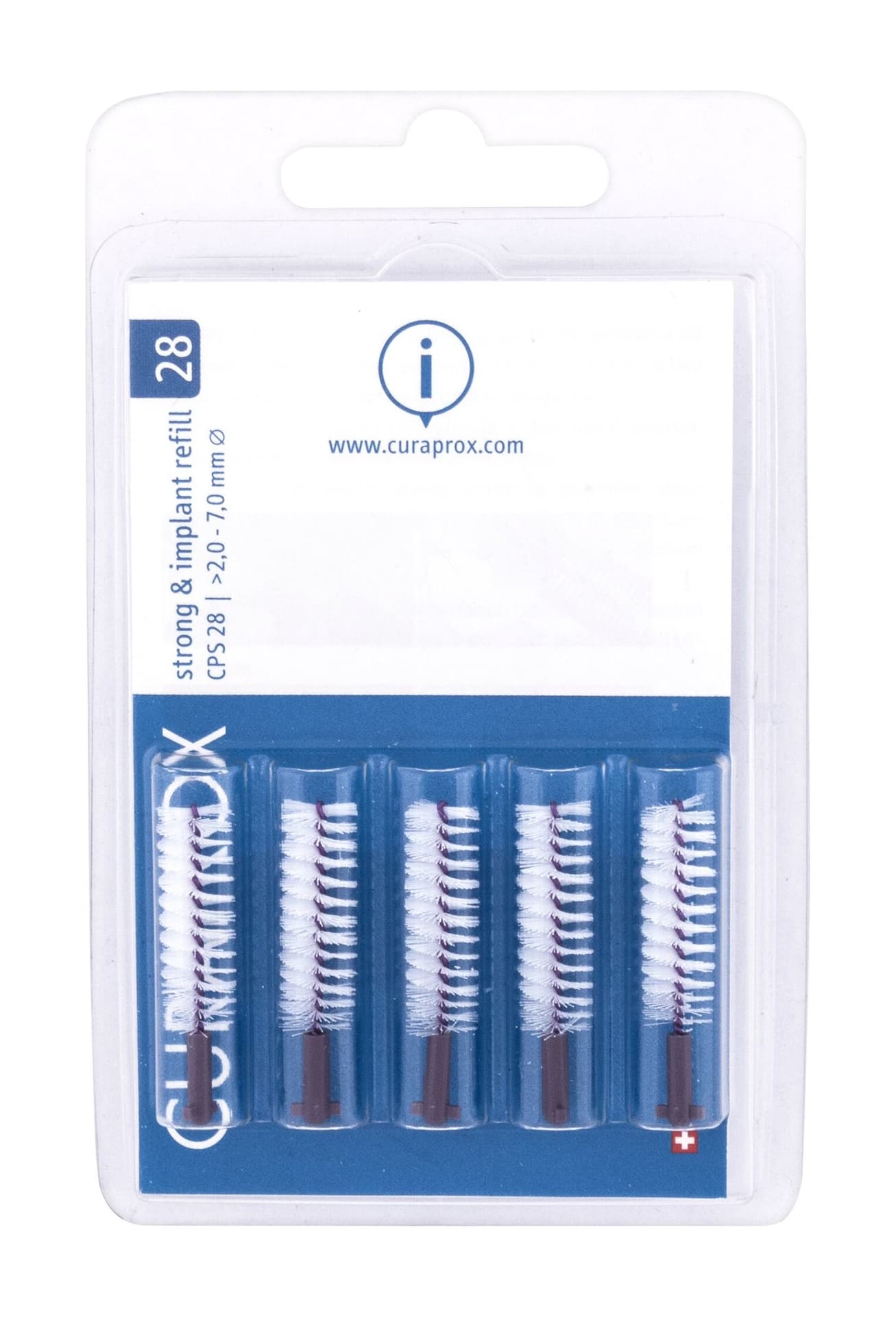 

Curaprox Strong Implant Refill 2,0 - 7,0 mm Szczoteczka do przestrzeni międzyzębowych 5 szt (U)
