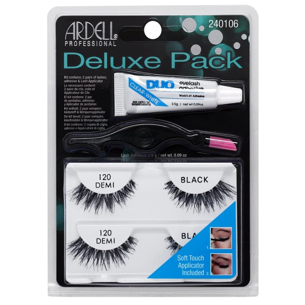 

Ardell Black Demi 120 Natural Sztuczne rzęsy 2 szt Sztuczne rzęsy Natural 2 pary + Klej do rzęs Duo 2,5g + Aplikator (W)