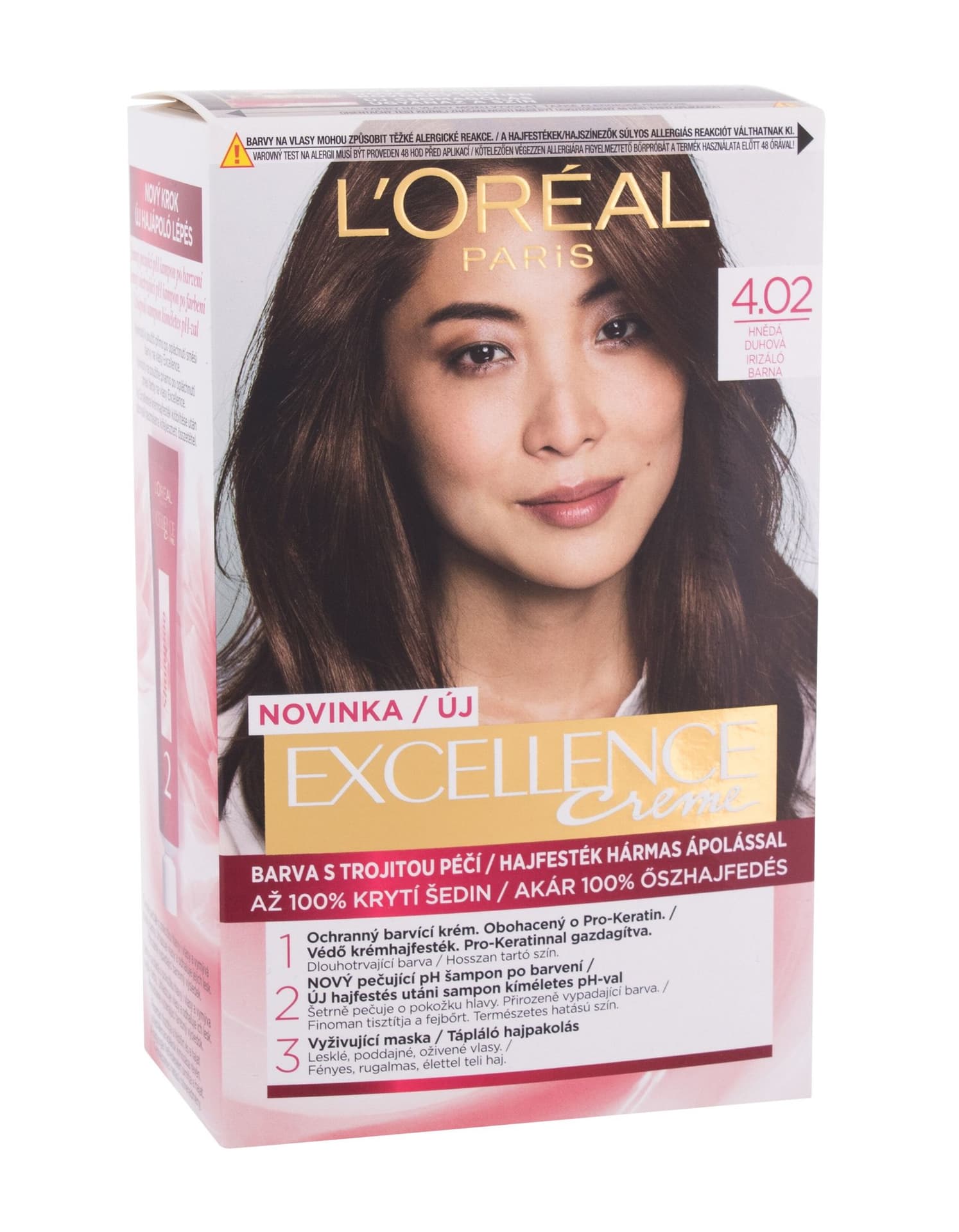 

L´Oréal Paris 4,02 Tempting Brunette Brown Creme Triple Protection Excellence Farba do włosów 48ml (W)