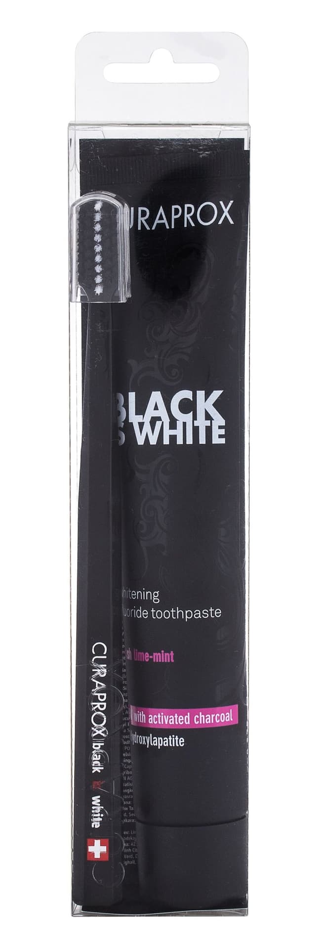 

Curaprox Black Is White Pasta do zębów 90ml Pasta do zębów Black Is White 90ml + Szczoteczka do zębów Black Is White (U)