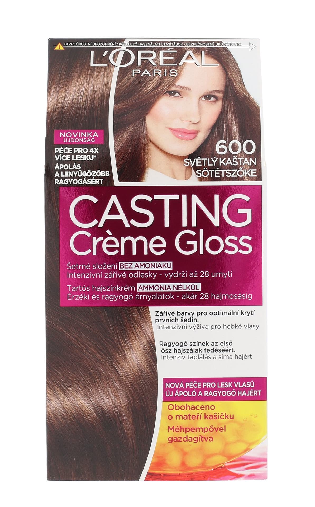 

L´Oréal Paris 600 Light Brown Casting Creme Gloss Farba do włosów 48ml (W)