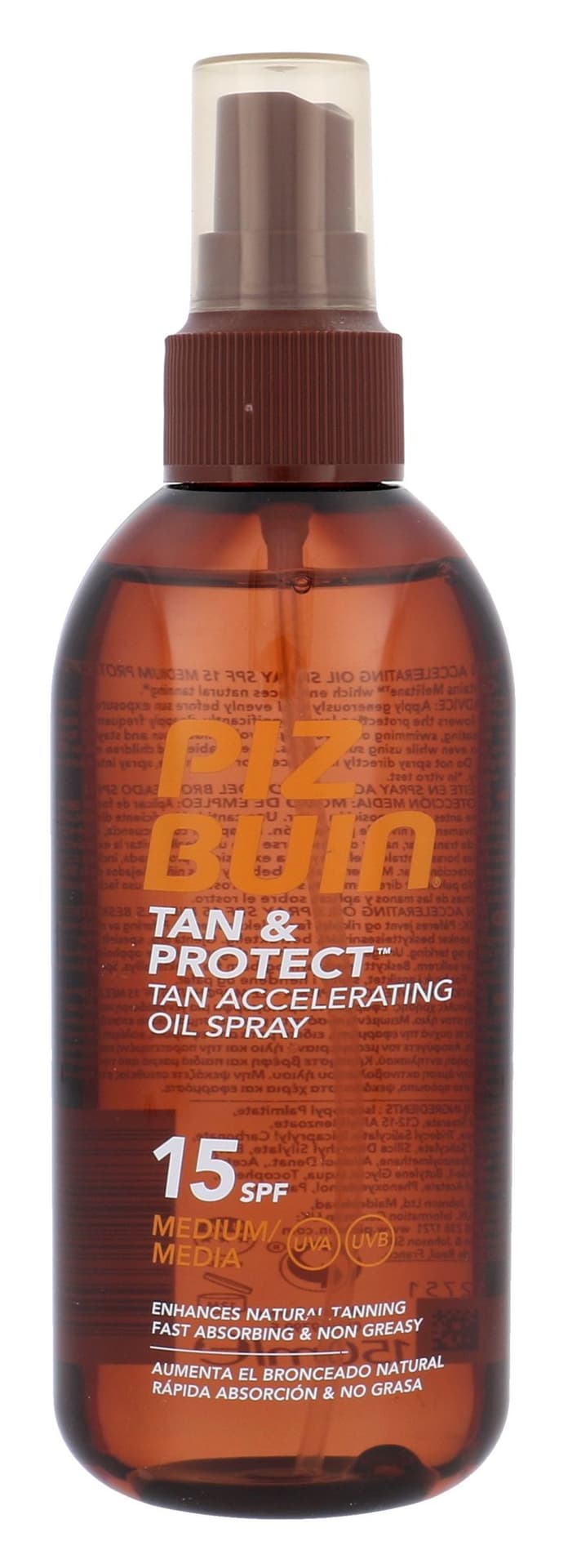 

PIZ BUIN Tan Intensifying Oil Spray Tan Protect SPF15 Preparat do opalania ciała 150ml (U)