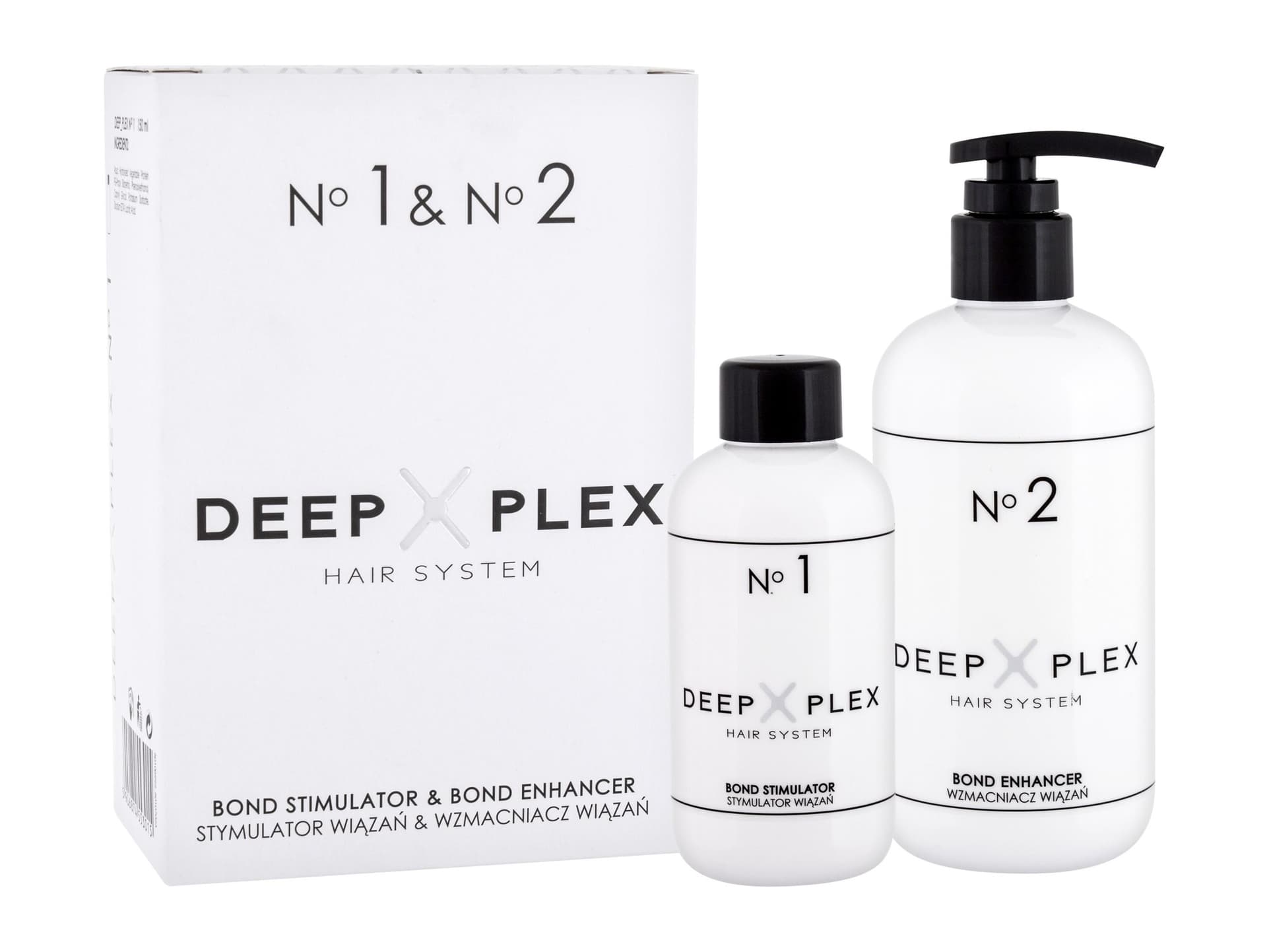 

Stapiz No. 1 No. 2 Deep Plex Farba do włosów 150ml Stymulator Deep Plex Bond Stimulator No. 1 150ml + Wzmacniacz Deep Plex Bond Enhancer No. 2 290ml (W)
