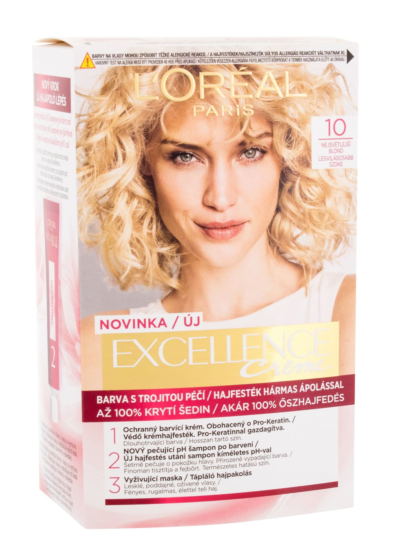 

L´Oréal Paris 10 Lightest Ultimate Blonde Creme Triple Protection Excellence Farba do włosów 48ml (W)
