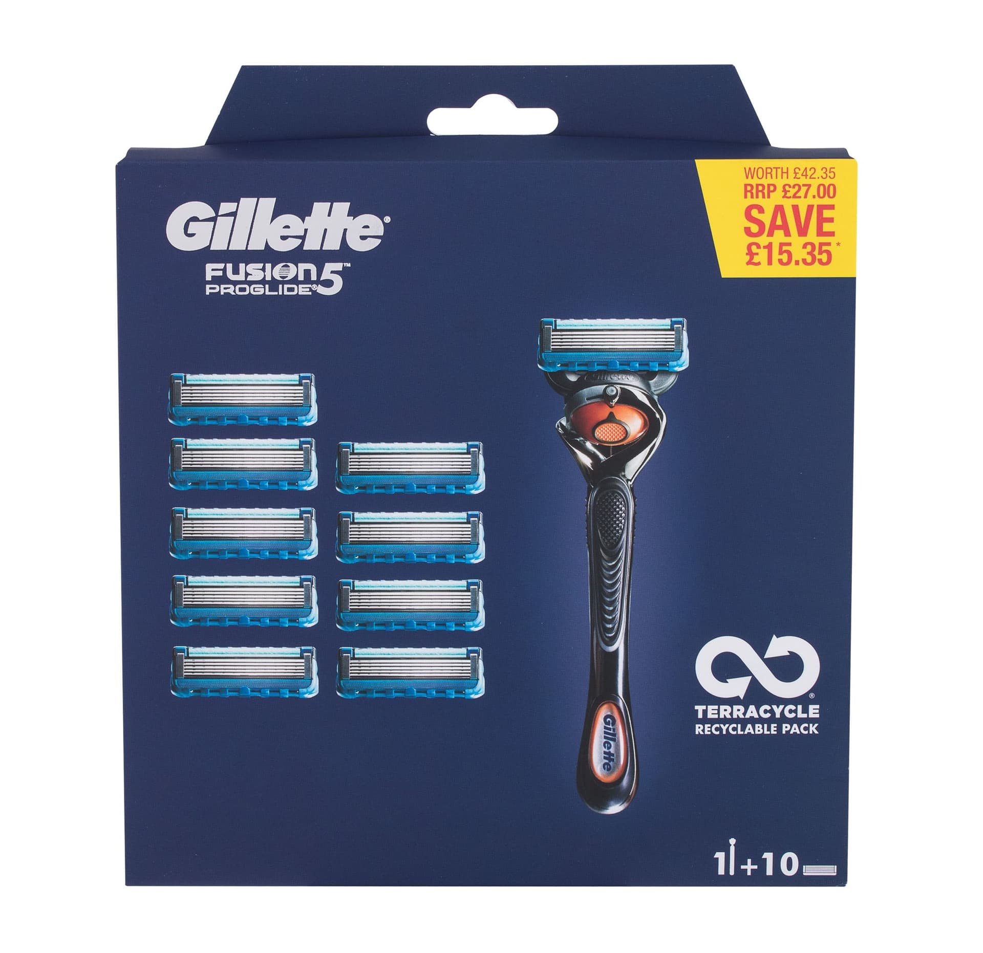 

Gillette Proglide Fusion5 Maszynka do golenia 1 szt Maszynka do golenia z jednym ostrzem 1 szt + Zapasowe ostrze 9 szt (M)