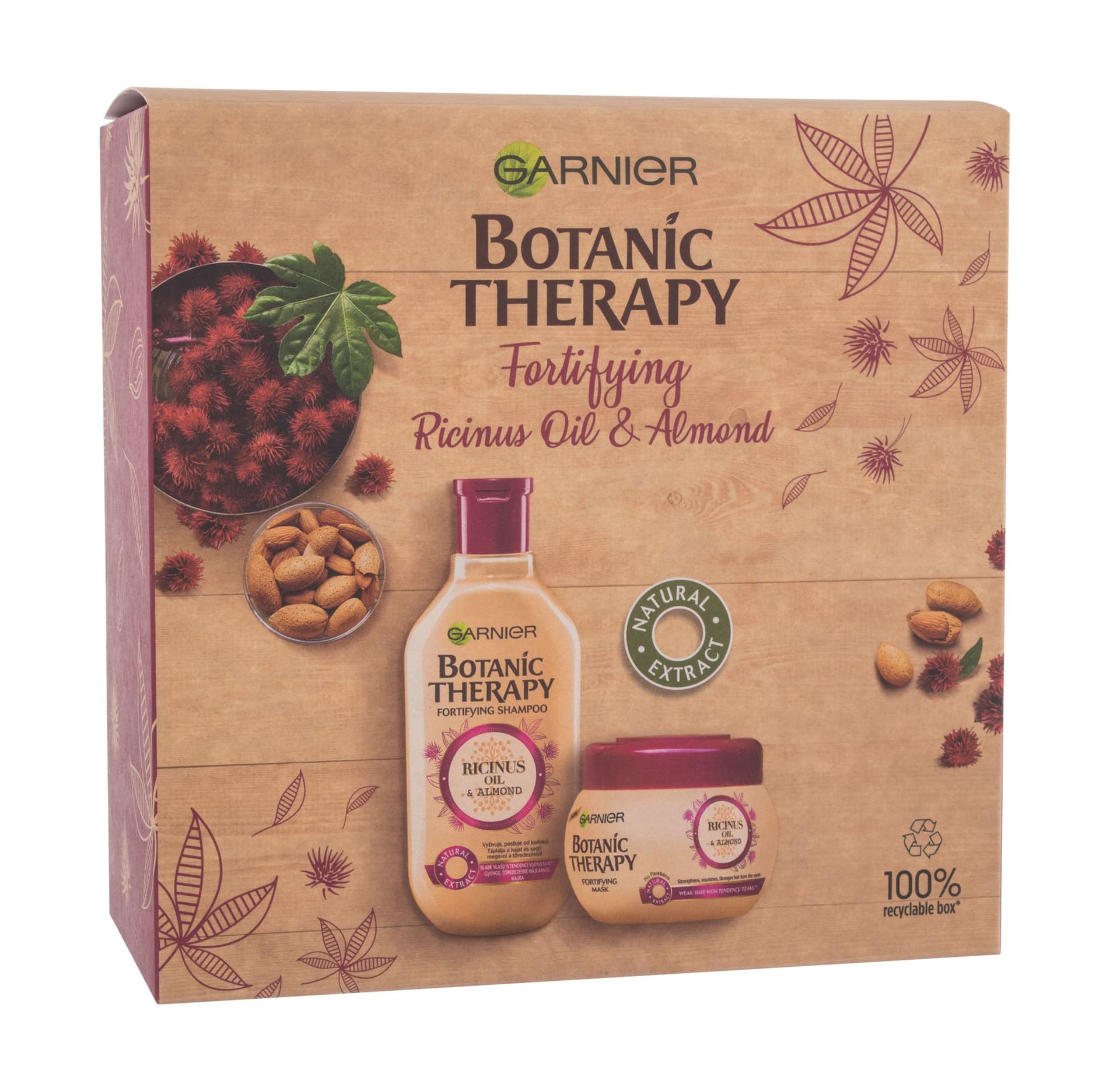 

Garnier Ricinus Oil Almond Botanic Therapy Szampon do włosów 250ml Szampon Botanic Therapy Fortifying Shampoo 250ml + Maska do włosów Botanic Therapy Fortifying Mask 300ml (W)