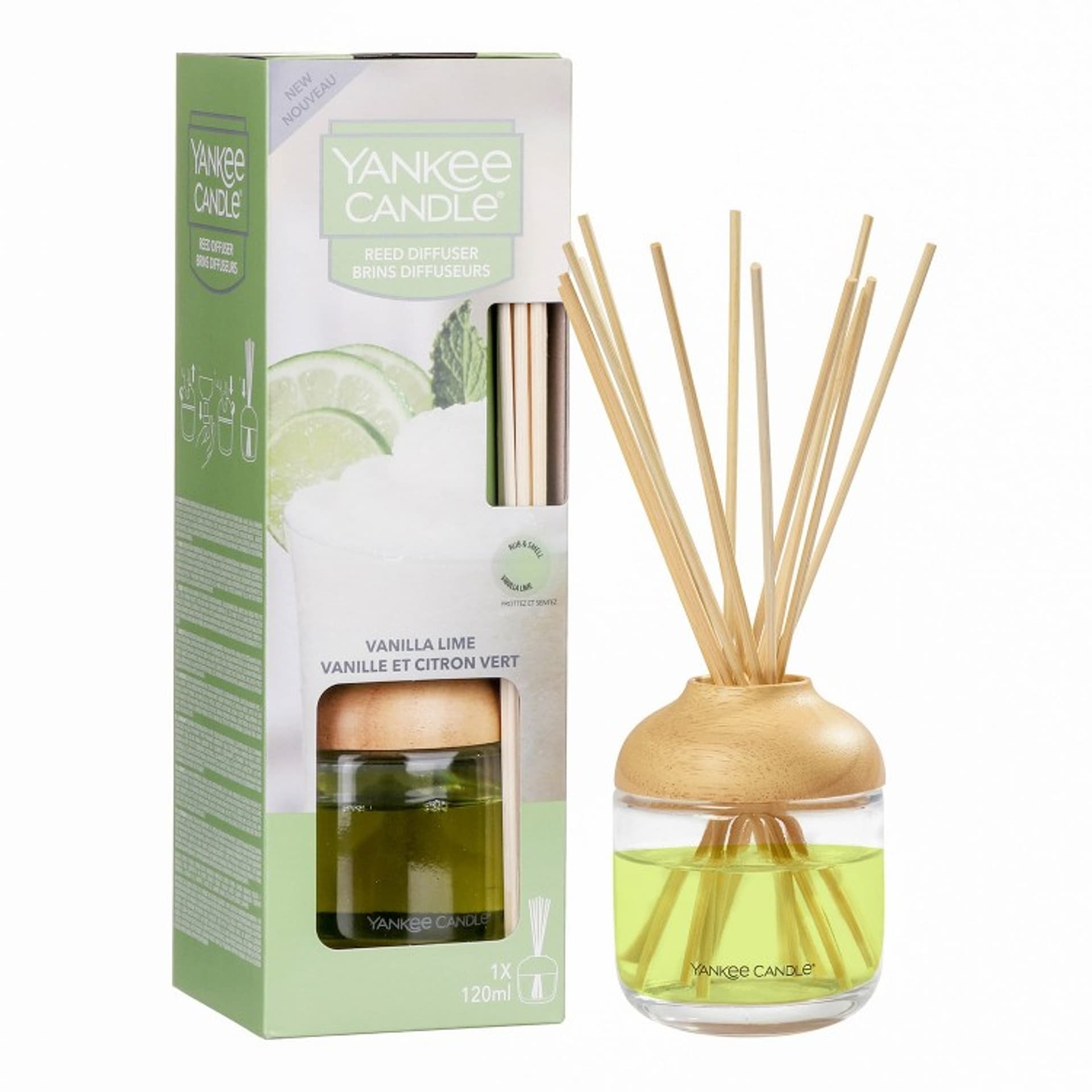 

Yankee Candle Reed Diffuser pałeczki zapachowe z dyfuzorem Vanilla Lime 120ml