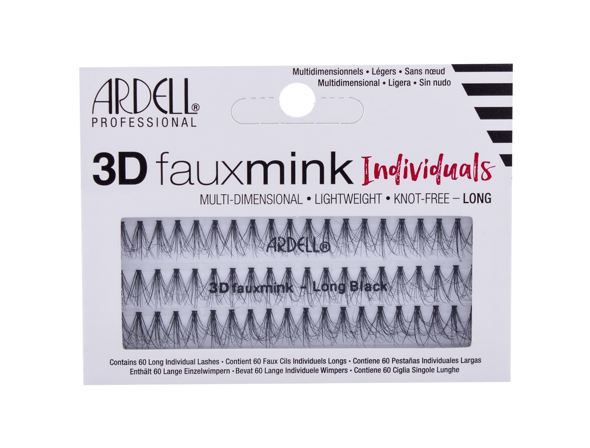 

Ardell Long Black Individuals 3D Faux Mink Knot-Free Sztuczne rzęsy 60 szt (W)