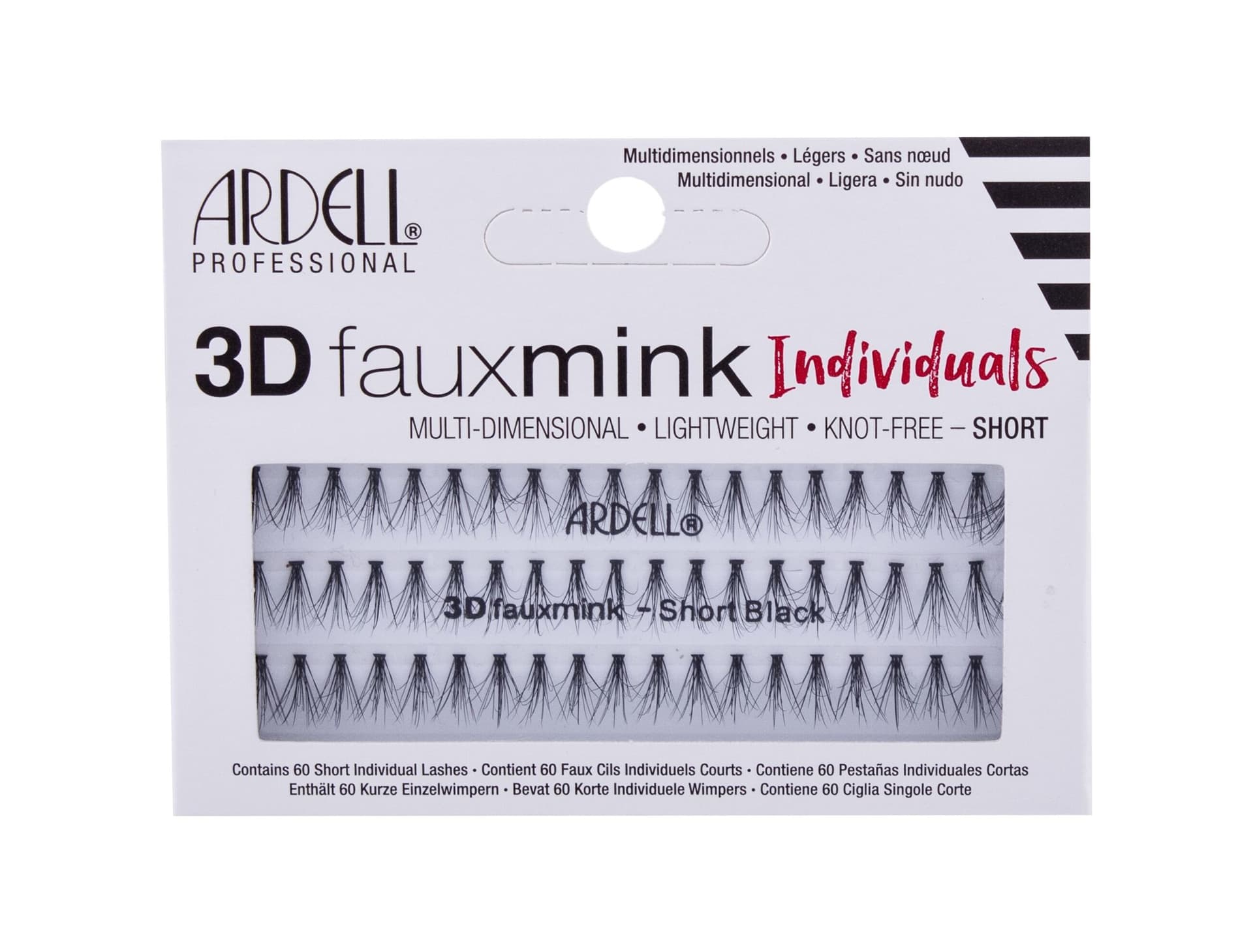 

Ardell Short Black Individuals 3D Faux Mink Knot-Free Sztuczne rzęsy 60 szt (W)