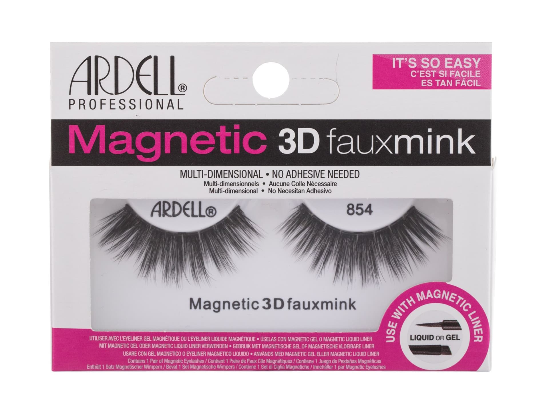 

Ardell Black 3D Faux Mink 854 Magnetic Sztuczne rzęsy 1 szt (W)