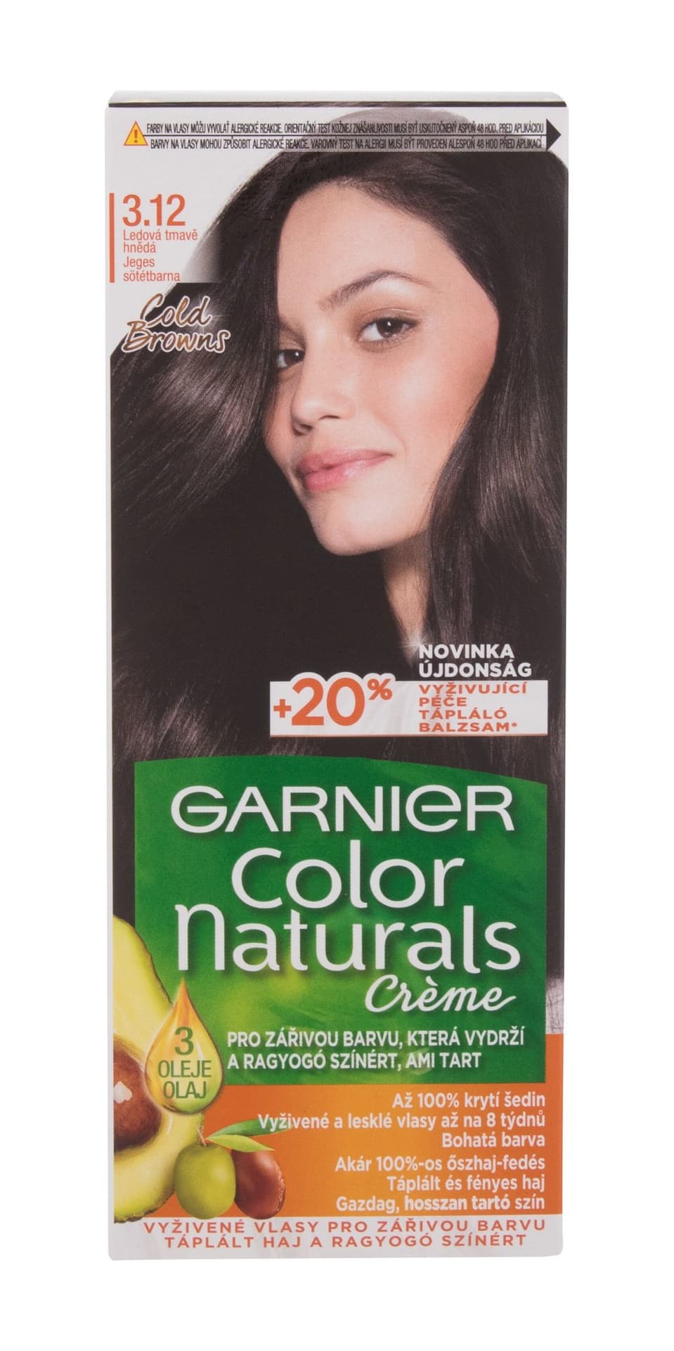 

Garnier 3,12 Icy Dark Brown Créme Color Naturals Farba do włosów 40ml (W)