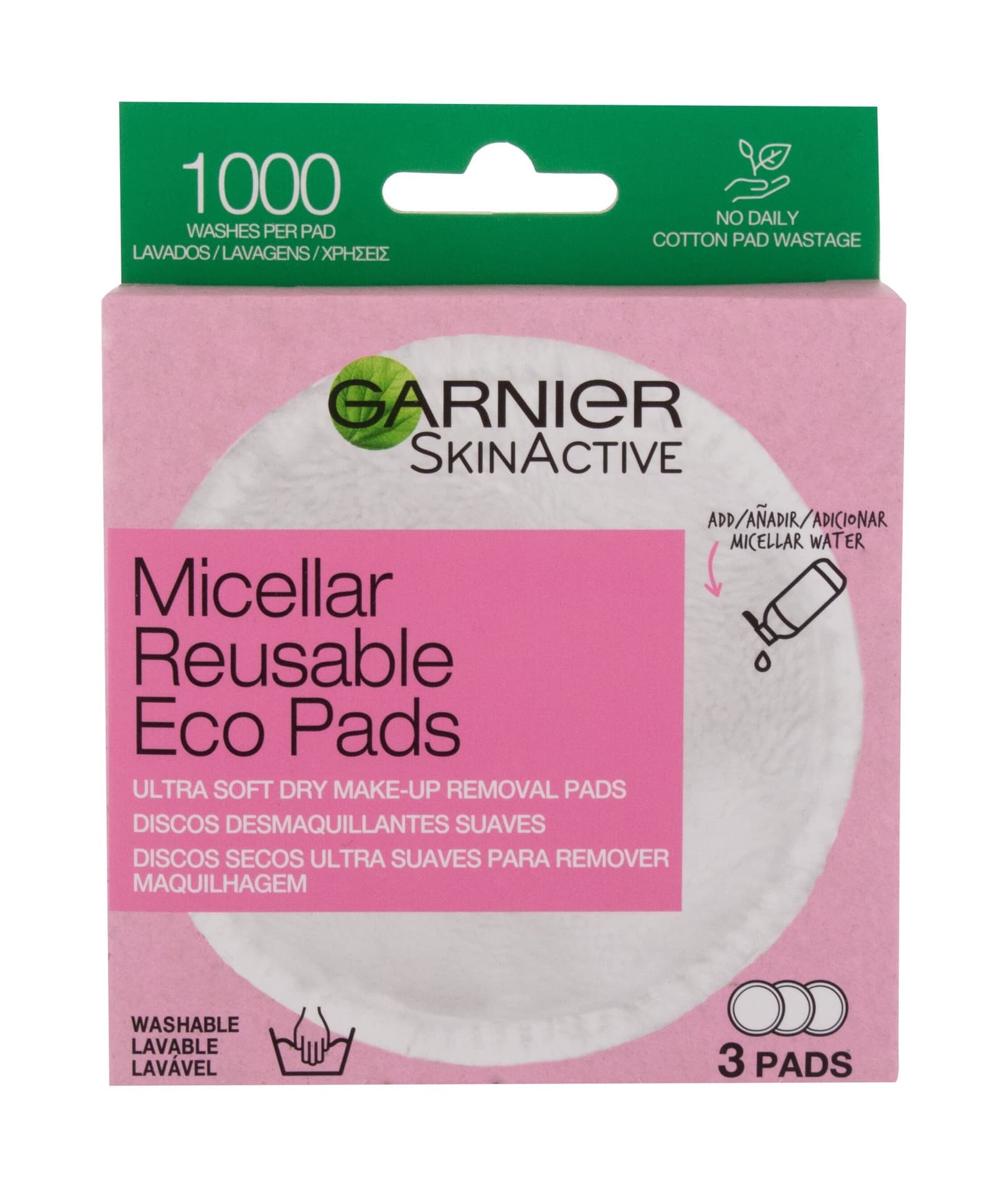 

Garnier Micellar Reusable Eco Pads SkinActive Chusteczki do demakijażu 3 szt (W)