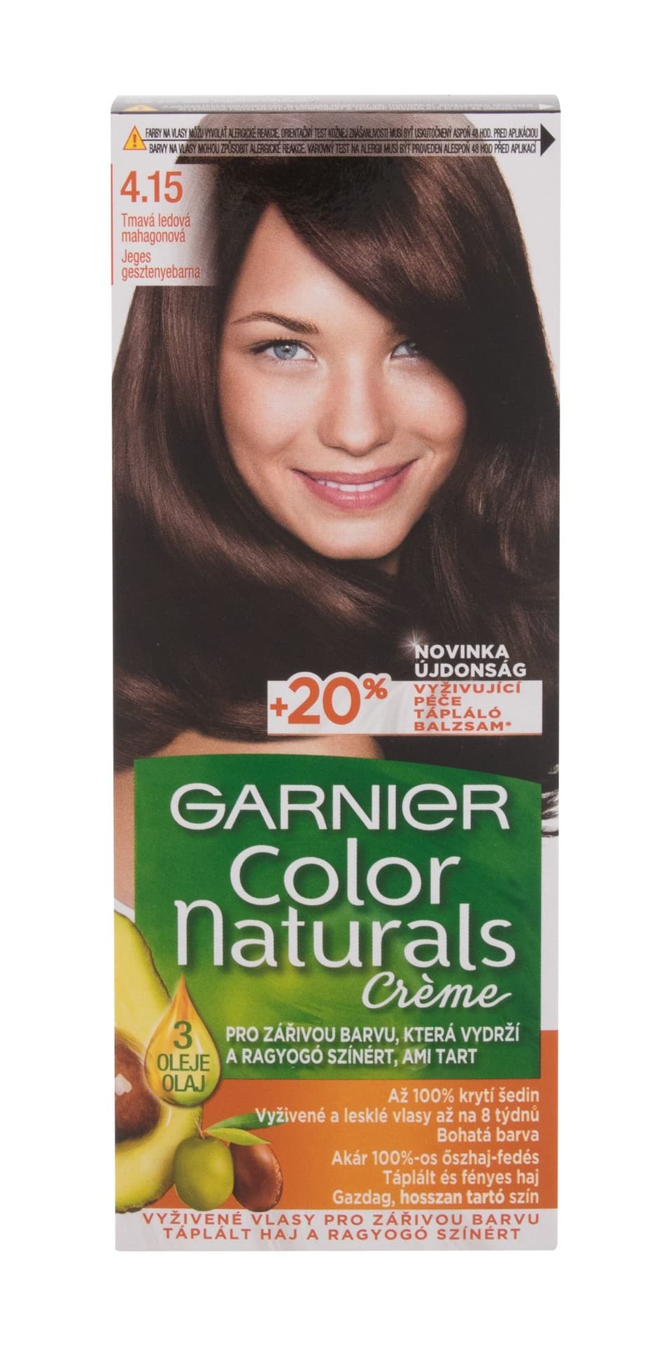 

Garnier 4,15 Frosty Dark Mahogany Créme Color Naturals Farba do włosów 40ml (W)