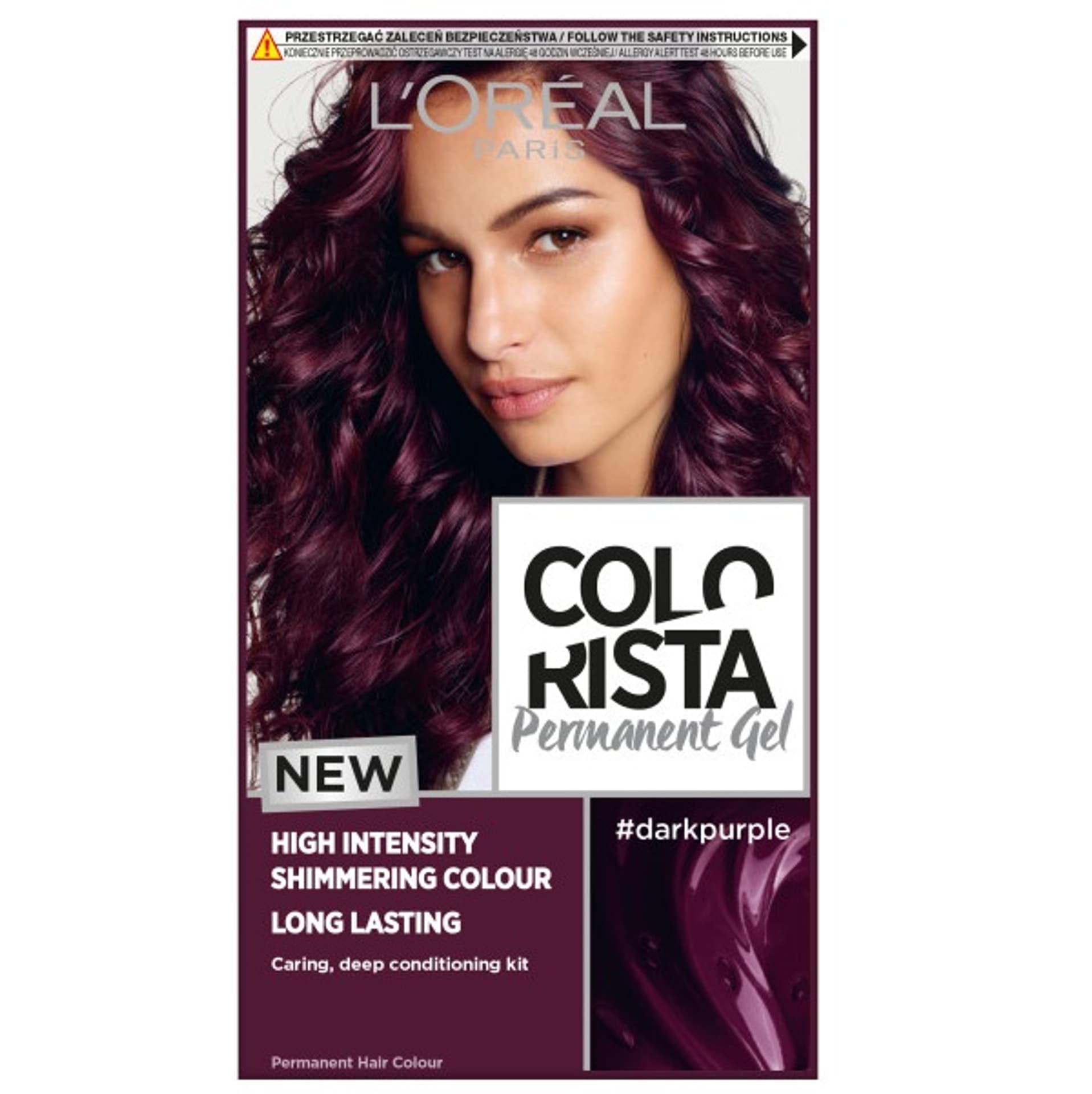 

L´Oréal Paris Dark Purple Permanent Gel Colorista Farba do włosów 60ml (W)