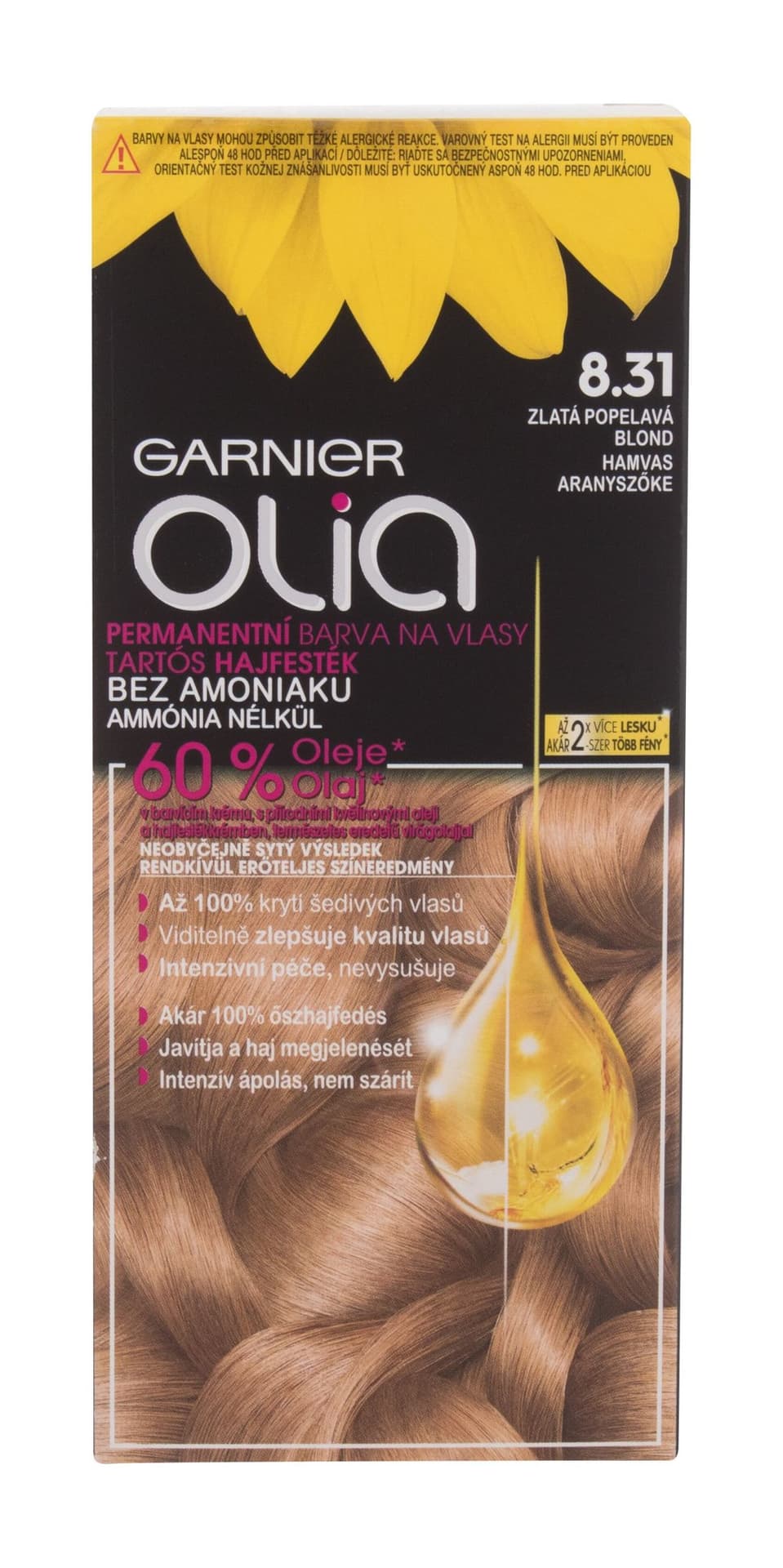 

Garnier 8,31 Golden Ashy Blonde Olia Farba do włosów 50g (W)