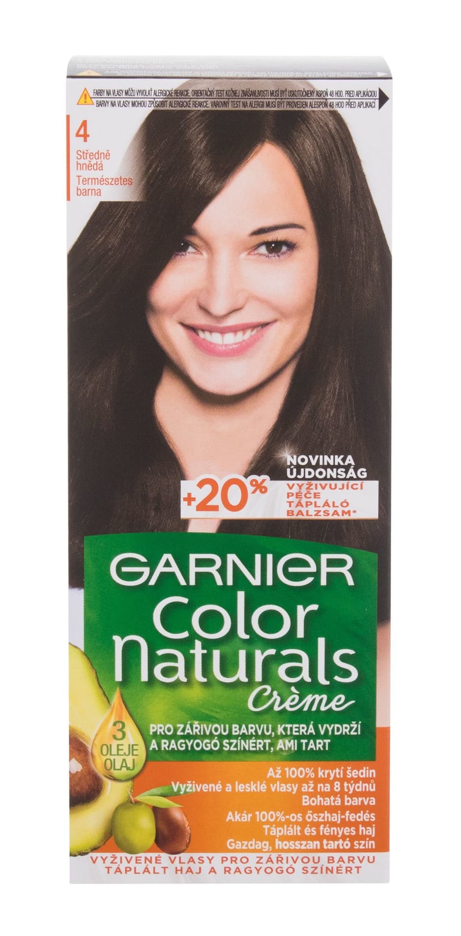 

Garnier 4 Natural Brown Créme Color Naturals Farba do włosów 40ml (W)