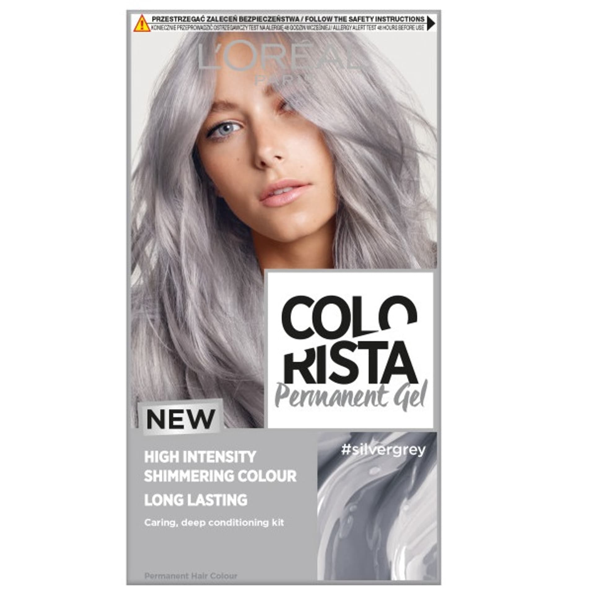 

L'Oreal Paris Colorista Permanent Gel trwała farba do włosów #silvergrey