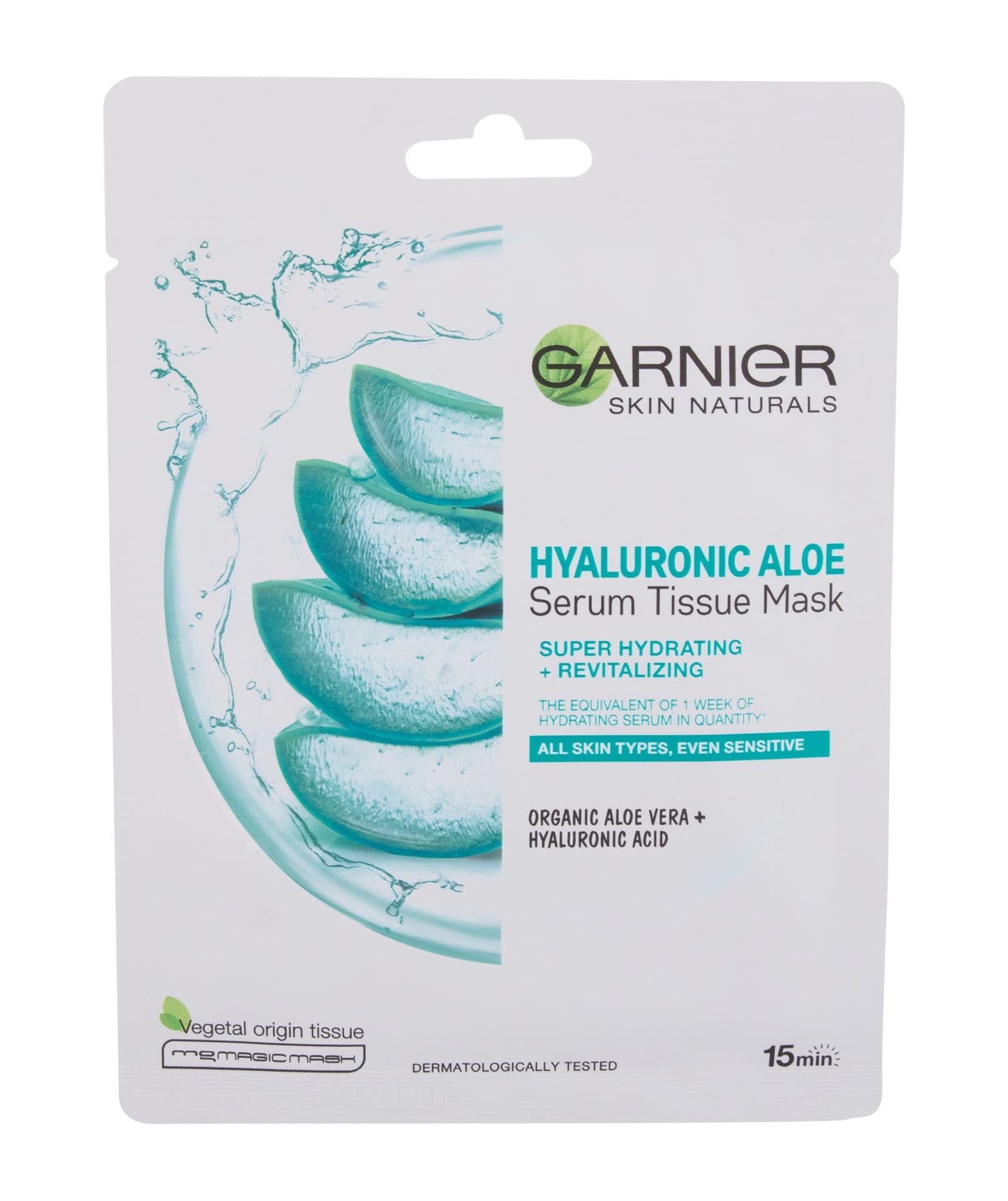 

Garnier Hyaluronic Aloe Serum rewitalizująca maska na tkaninie z kwasem hialuronowym i organicznym ekstraktem z aloesu 28g