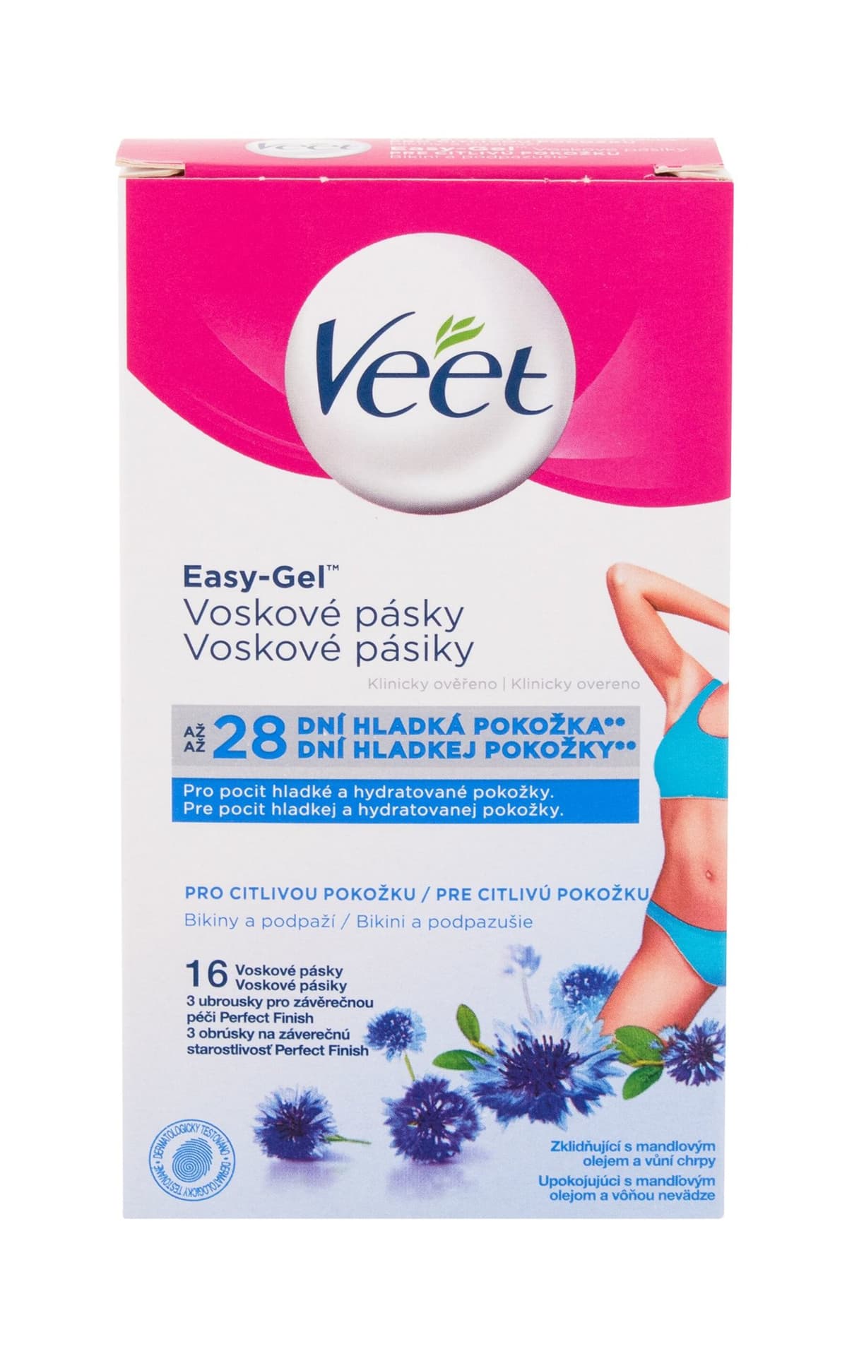 

Veet Wax Strips Bikini and Armpit Easy-Gel Sensitive Skin Akcesoria do depilacji 16 szt (W)