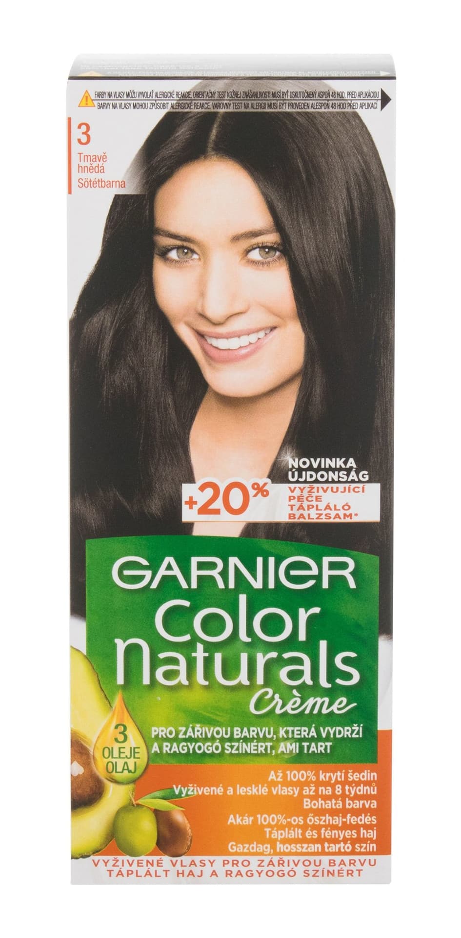 

Garnier 3 Natural Dark Brown Créme Color Naturals Farba do włosów 40ml (W)