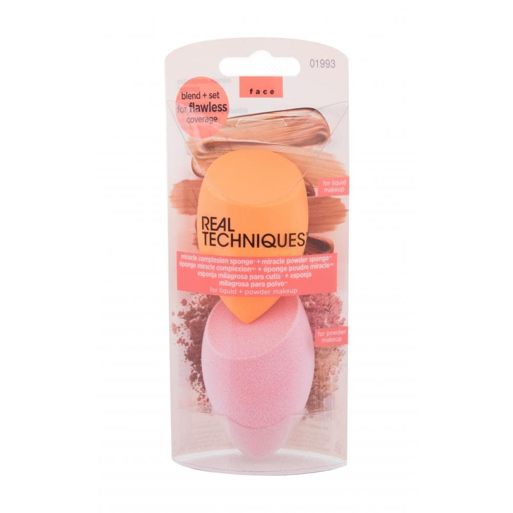 

Real Techniques Miracle Complexion Sponge Aplikator 1 szt Gąbeczka na podkład w płynie 1 szt. + gąbeczka do pudru 1 szt. (W)