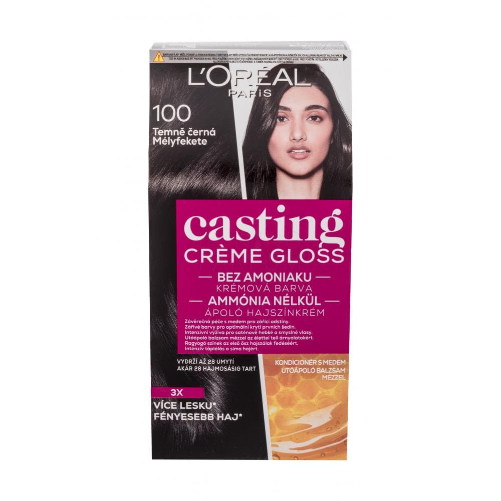 

L´Oréal Paris 100 Dark Black Casting Creme Gloss Farba do włosów 48ml (W)