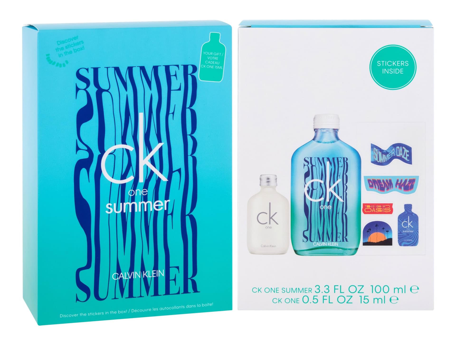 

Calvin Klein Summer 2021 CK One EDT 100ml EDT 100ml + EDT CK One 15ml + Naklejki (U)