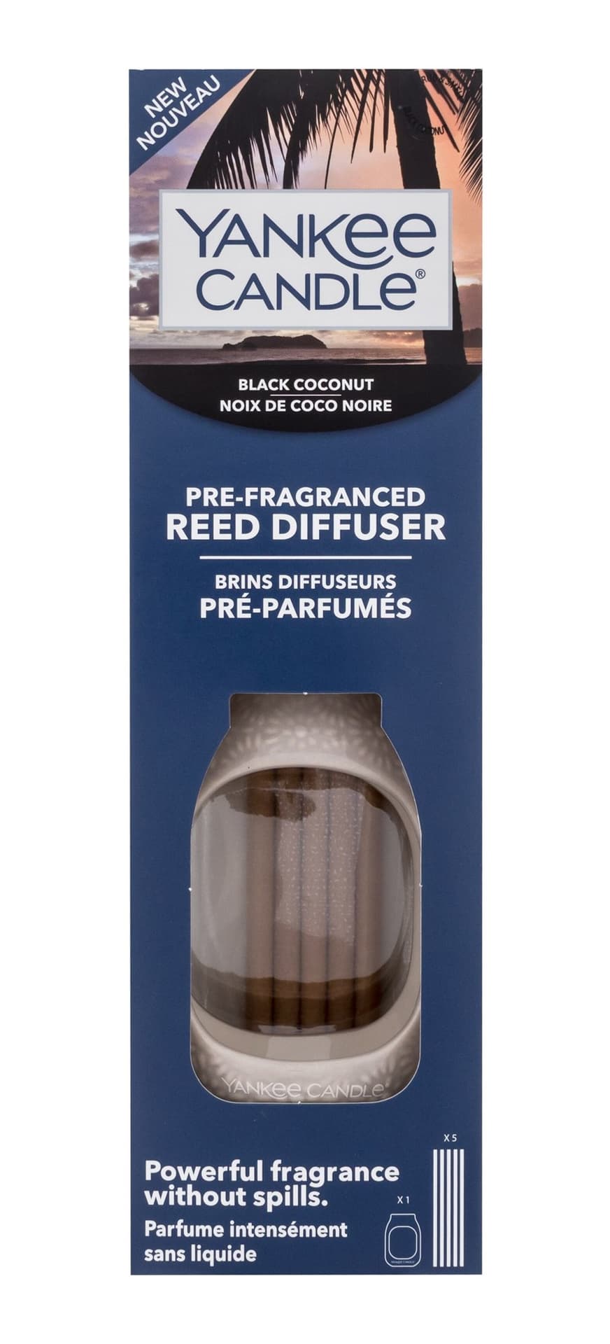 

Yankee Candle Pre-Fragranced Reed Diffuser Black Coconut Odświeżacz w sprayu i dyfuzorze 1 szt (U)