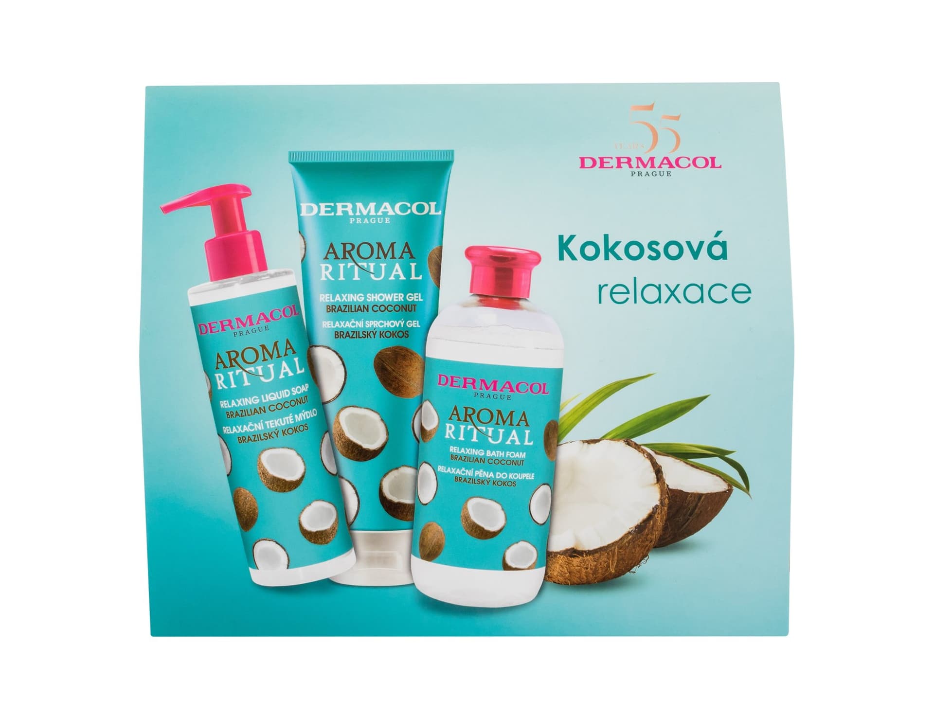 

Dermacol Brazilian Coconut Aroma Ritual Pianka do kąpieli 500ml Pianka do kąpieli 500ml + żel pod prysznic 250ml + mydło do rąk 250ml (W)