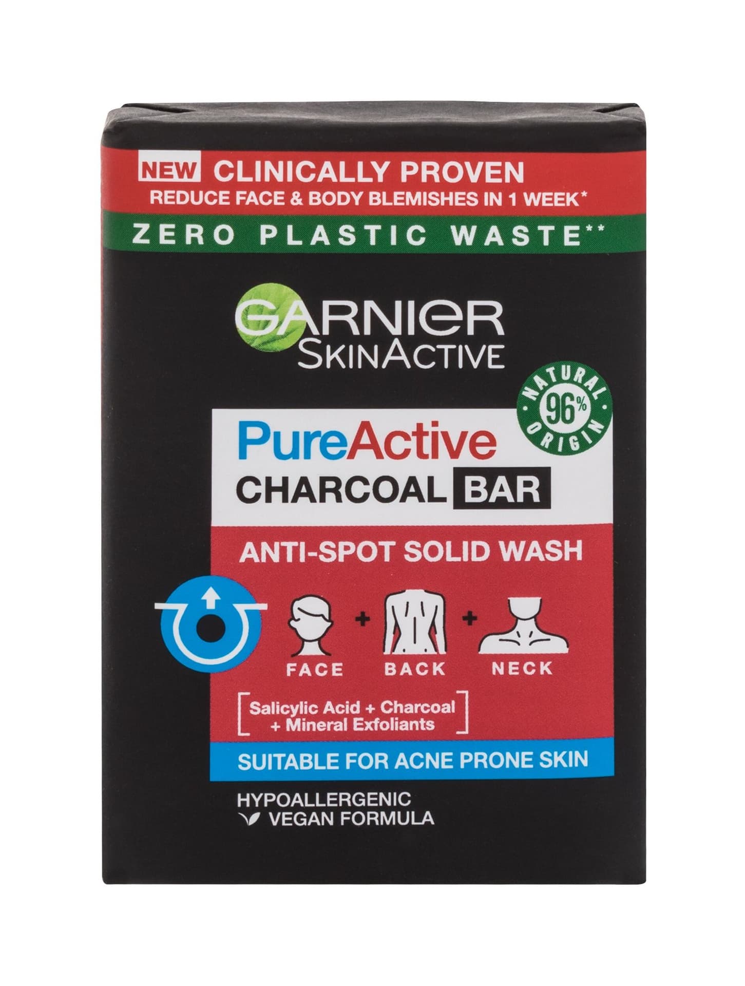

Garnier Pure Active Charcoal Bar SkinActive Mydło do twarzy 100g (W)