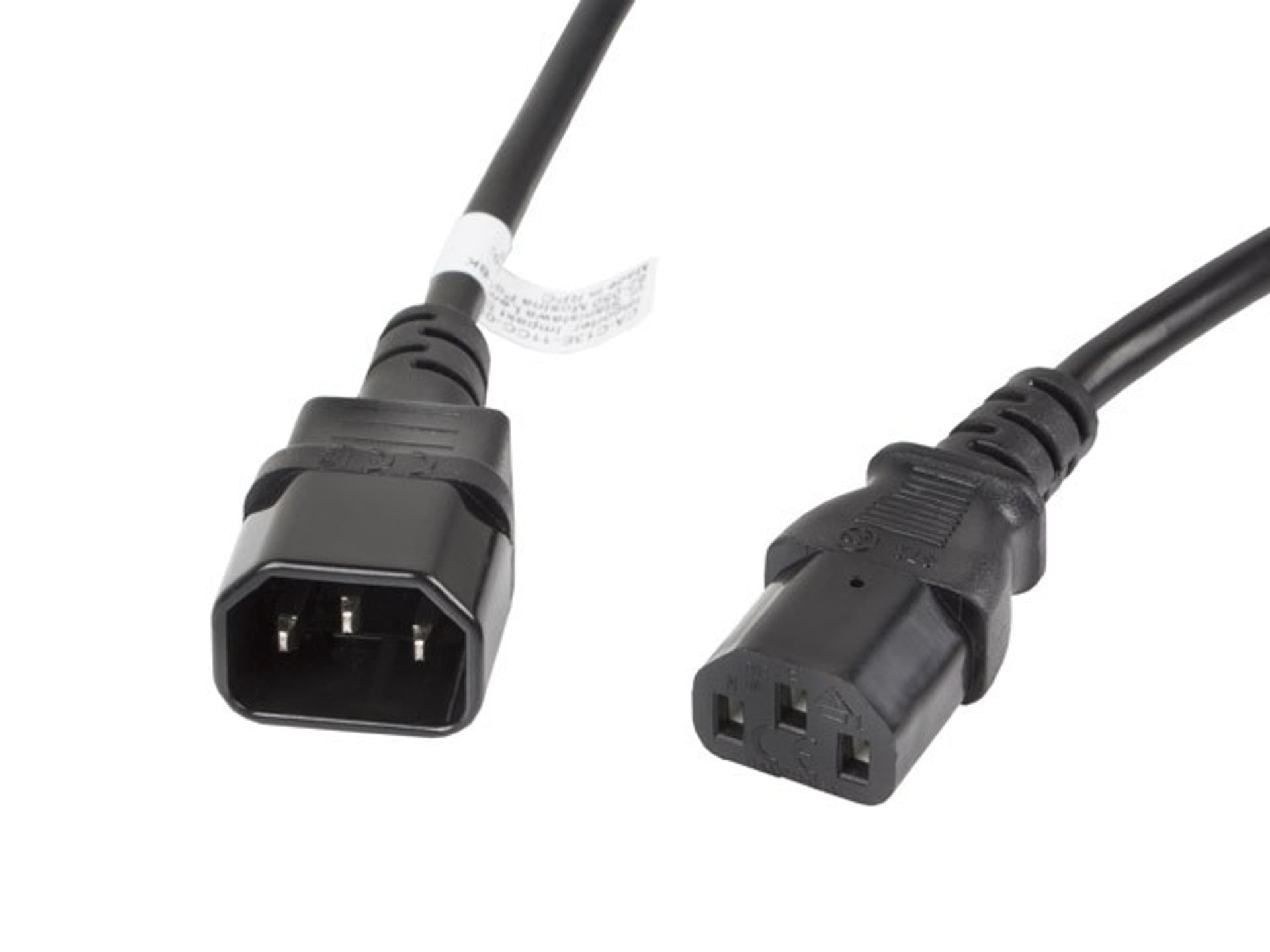 

Przedłużacz kabla zasilającego IEC 320 C13 - C14 VDE 3M czarny