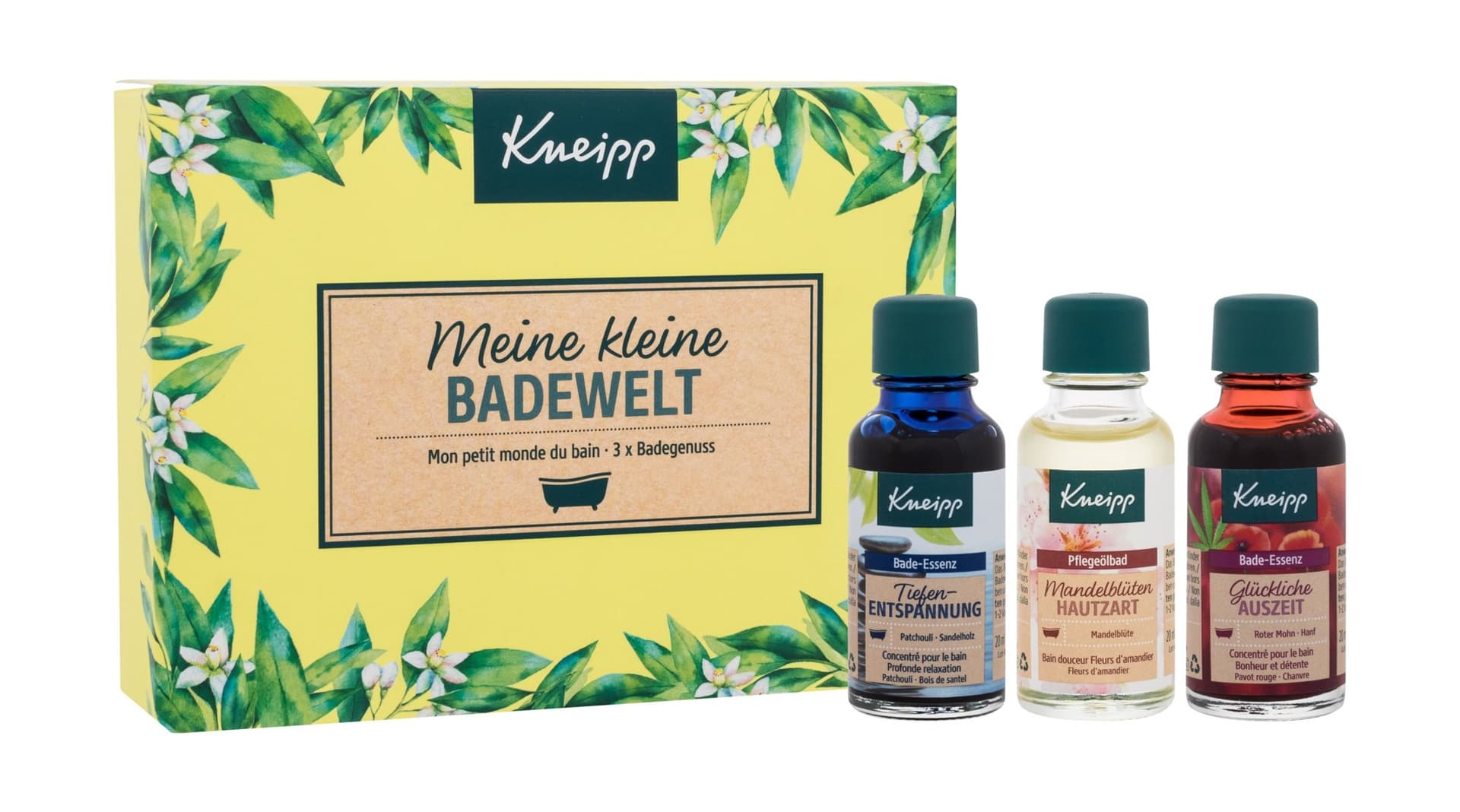 

Kneipp Bath Oil Set Olejek do kąpieli 20ml Olejek do kąpieli Deep Relaxation 20ml + olejek do kąpieli Soft Skin 20ml + olejek do kąpieli Pure Bliss 20ml (U)
