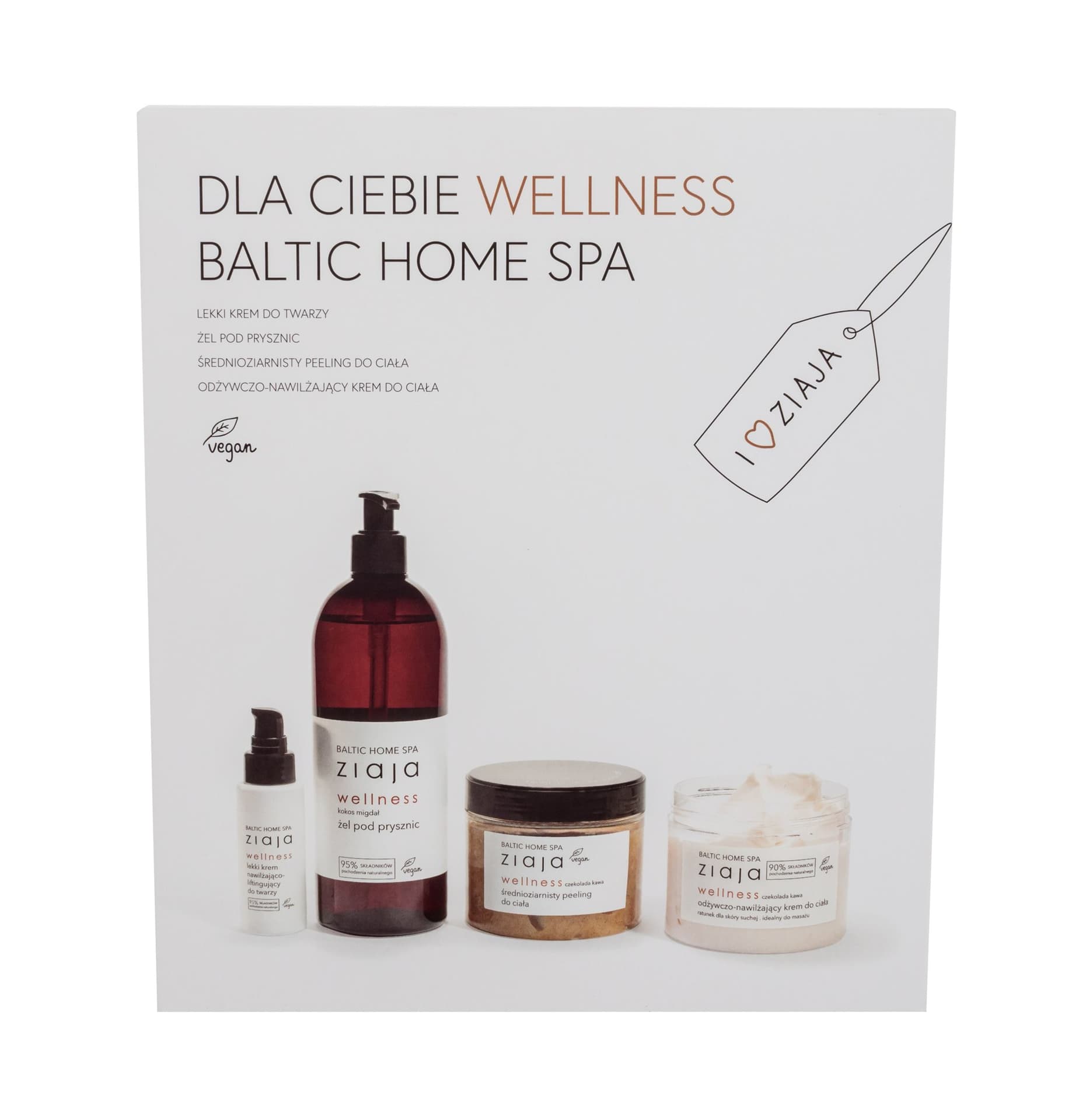 

Ziaja Wellness Set Baltic Home Spa Krem do twarzy na dzień 50ml Krem do twarzy na dzień 50ml + peeling do ciała 300ml + krem do ciała + żel pod prysznic 500ml (W)