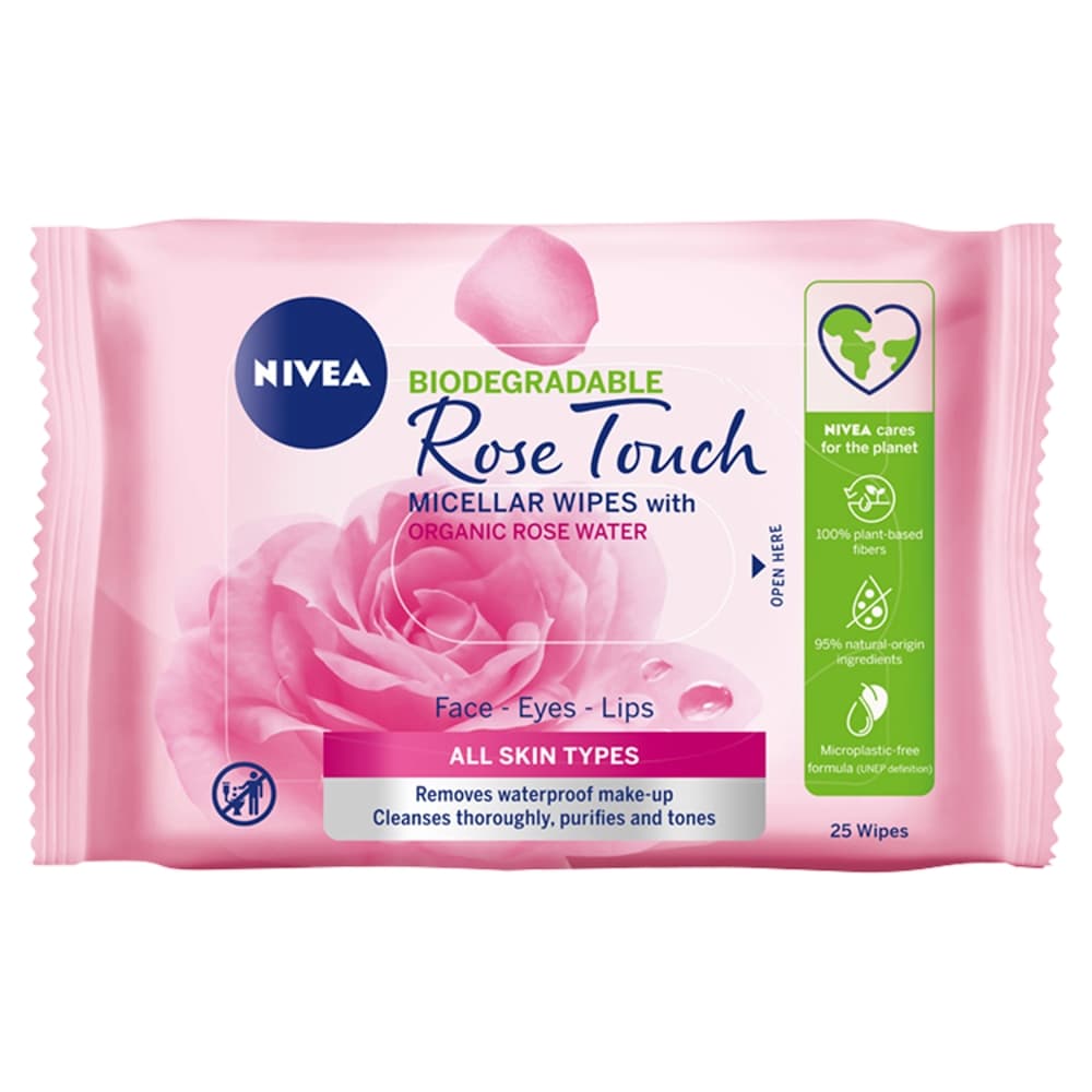 

Nivea Micellar Wipes With Organic Rose Water Rose Touch Chusteczki oczyszczające 25 szt (W)
