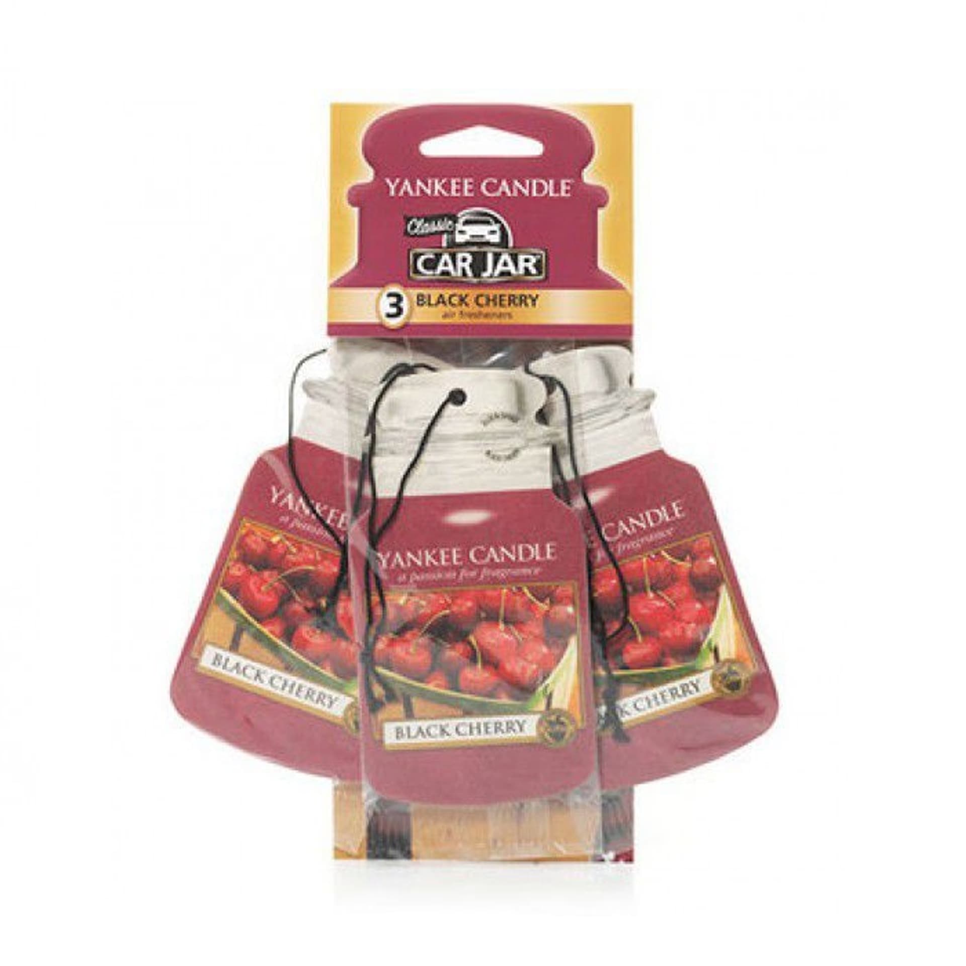 

Yankee Candle Car Jar Bonus Pack zestaw zapachów samochodowych Black Cherry 3 sztuki
