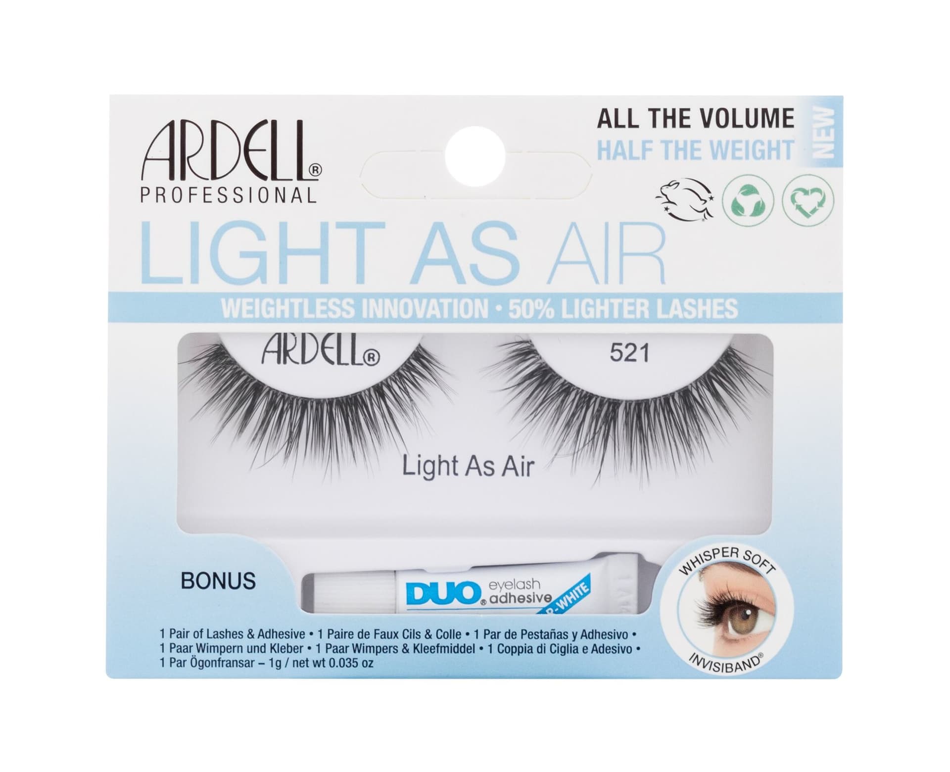 

Ardell Black 521 Light As Air Sztuczne rzęsy 1 szt Sztuczne rzęsy 1 para + klej do rzęs 1g (W)