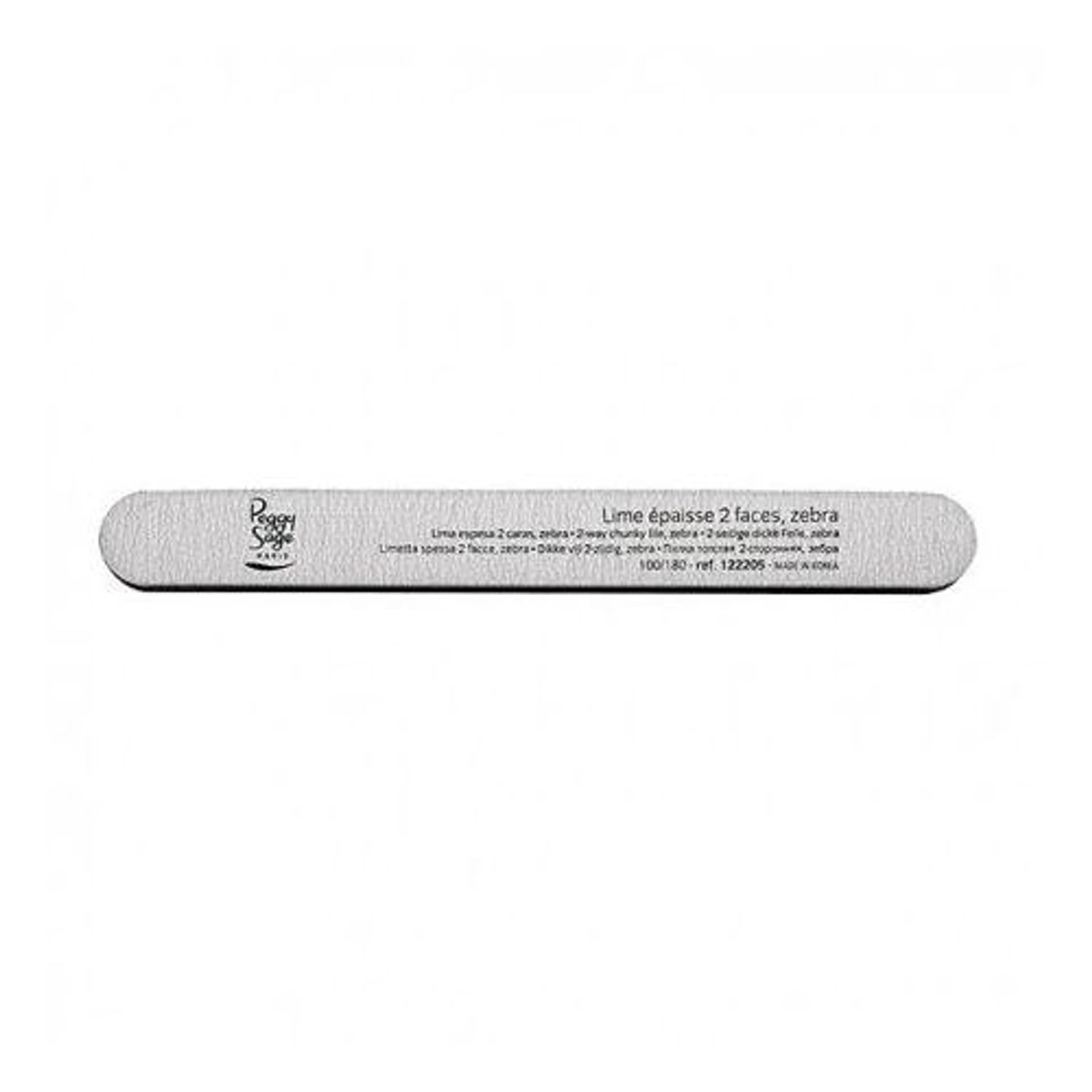 

Peggy Sage 2-Way Giant Nail File Zebra Medium duży dwustronny pilnik do paznokci 180/180 Zebra 1szt