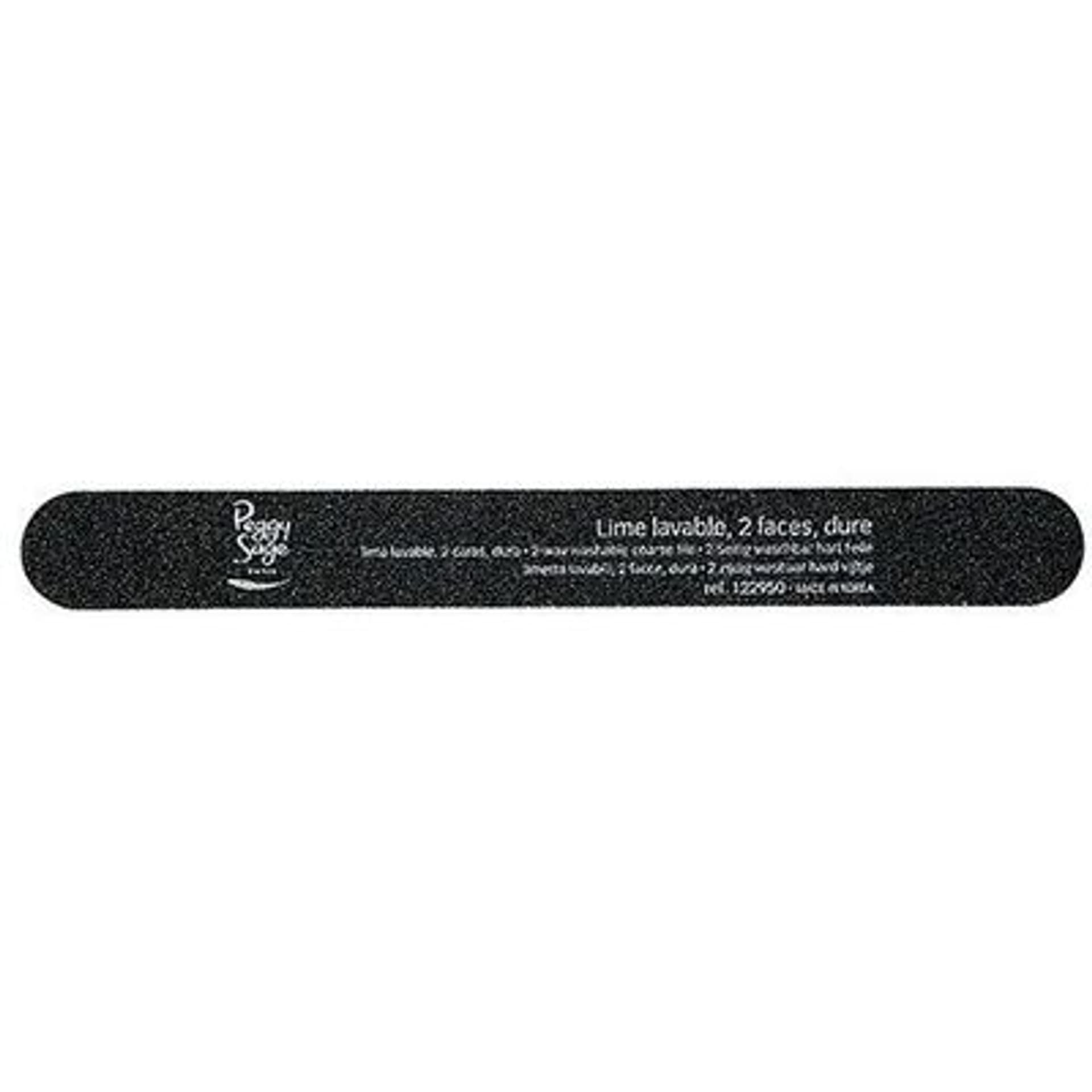 

Peggy Sage 2-Way Nail File Coarse pilnik do paznokci dwustronny 100/100 czarny 1szt