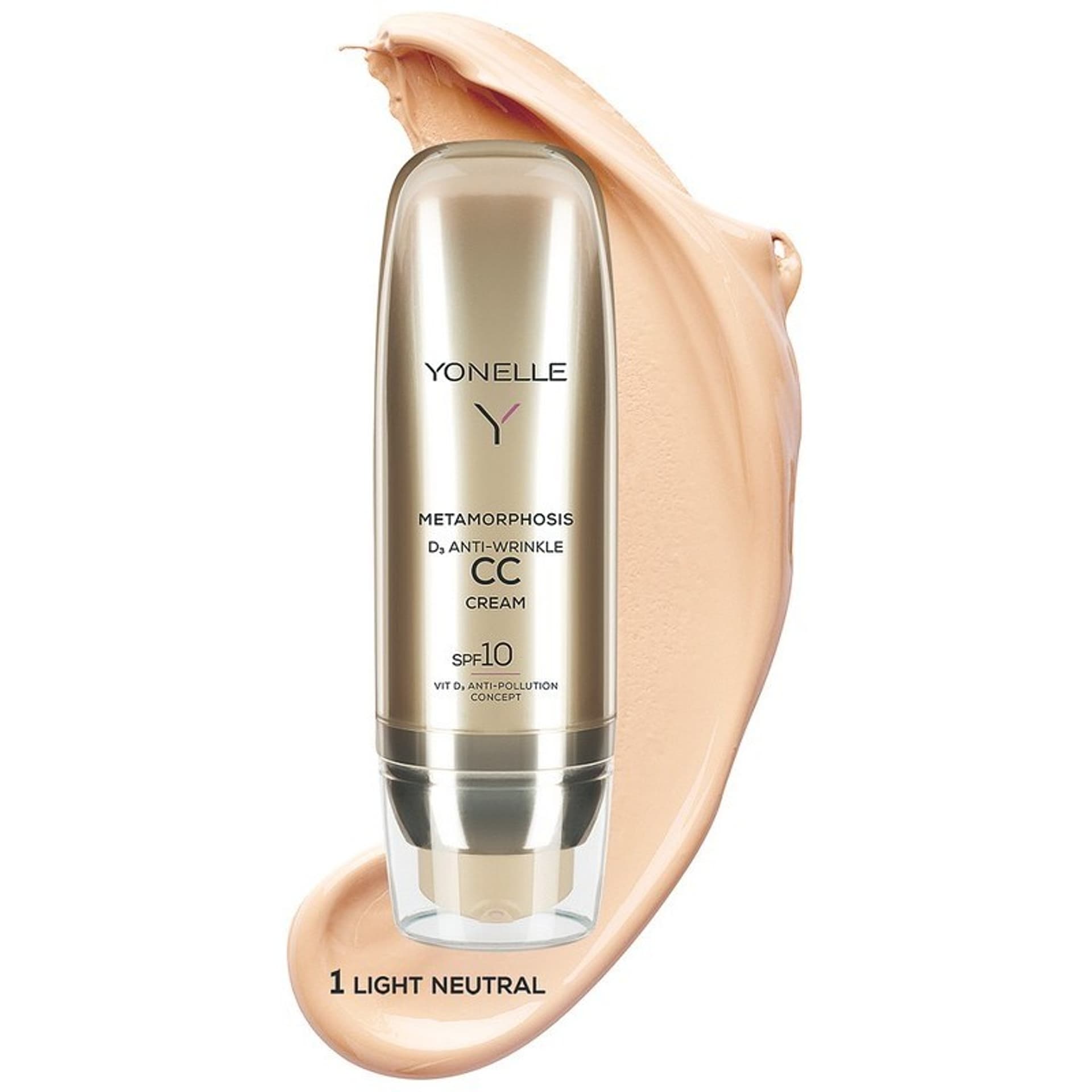 

Yonelle Metamorphosis D3 Anti Wrinkle CC Cream SPF10 przeciwzmarszczkowy krem 1 Light Neutral 50ml