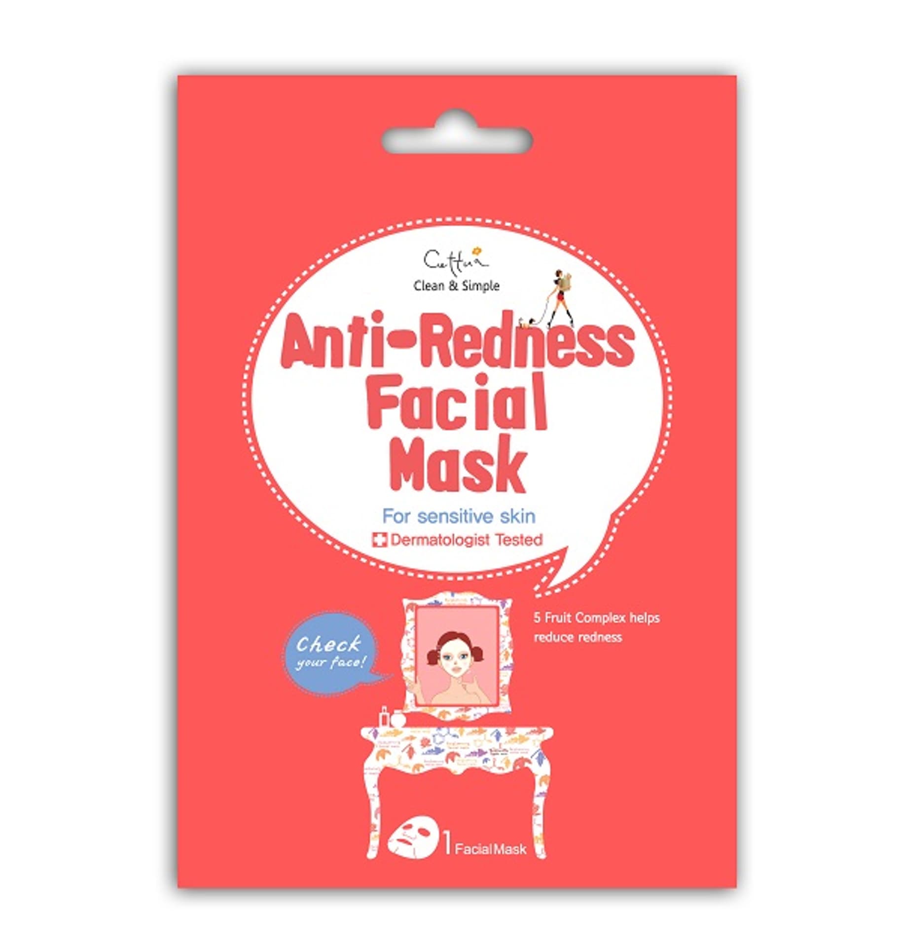 

Cettua Anti-Redness Facial Mask maska niwelująca zaczerwienienia