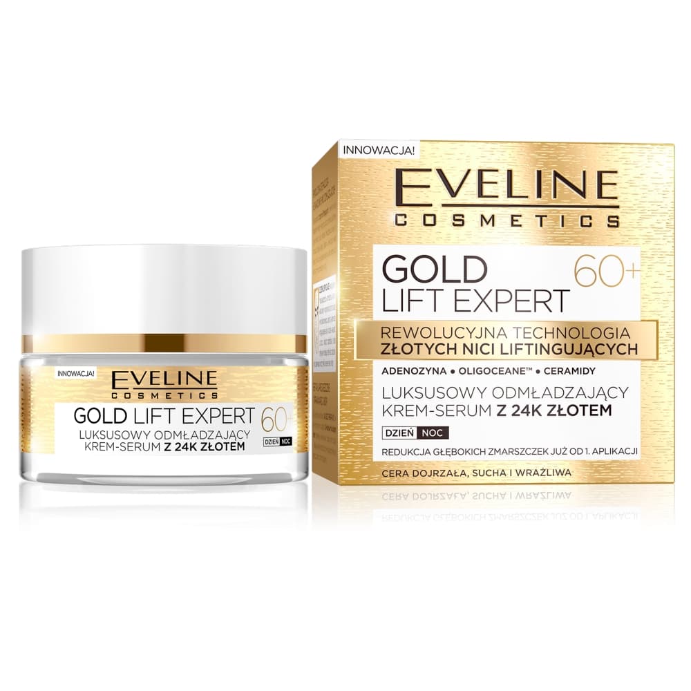 

Eveline Gold Lift Expert 60+ Krem-serum odmładzający na dzień i noc 50ml