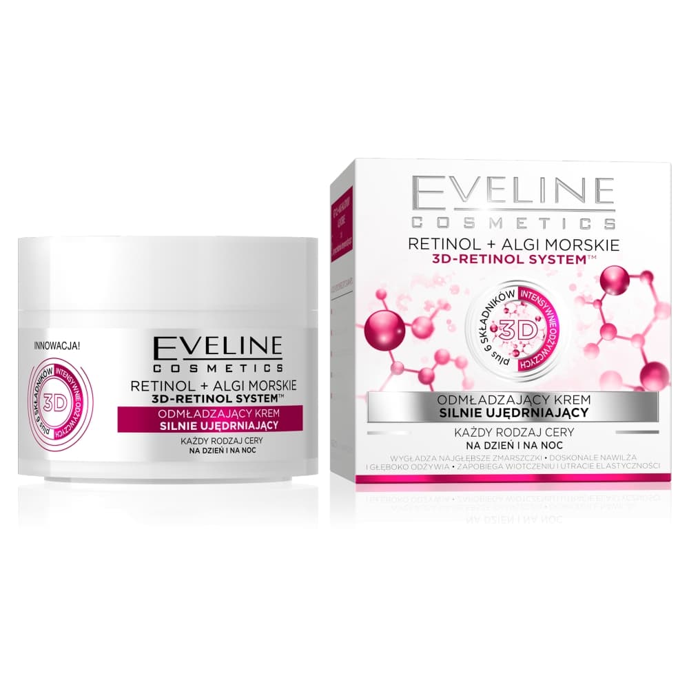

Eveline Cosmetics Retinol Face Cream Krem do twarzy odmładzający silnie ujędrniający na dzień i na noc Retinol + Algi Morskie 50ml