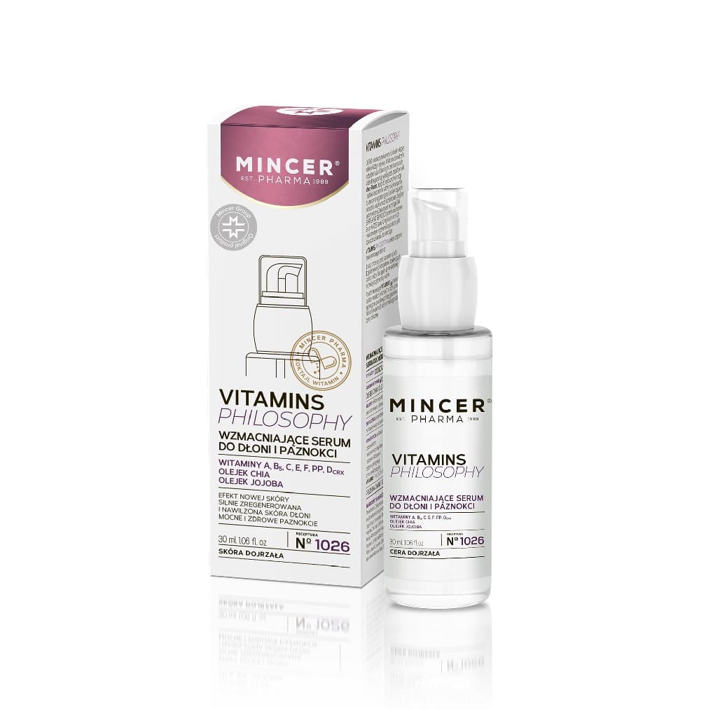 

Mincer Pharma Vitamins Philosophy wzmacniające serum do dłoni i paznokci No.1026 30ml
