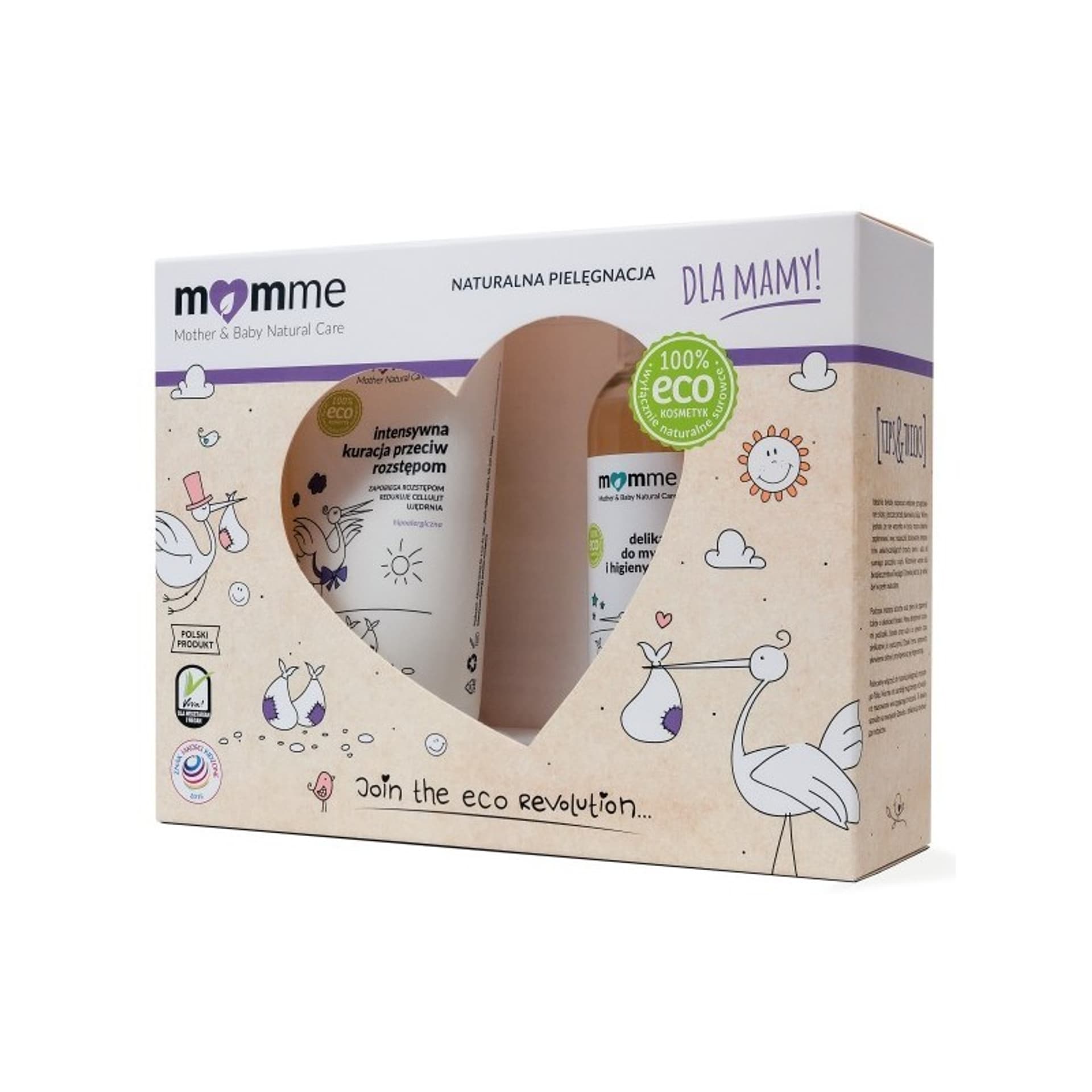 

MomMe Dla Mamy zestaw intensywna kuracja przeciw rozstępom 150ml + delikatny żel do mycia ciała i higieny intymnej 150ml
