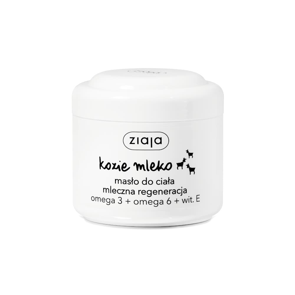 

Ziaja Kozie Mleko masło do ciała mleczna regeneracja Omega 3 + Omega 6 + Witamina E 200ml