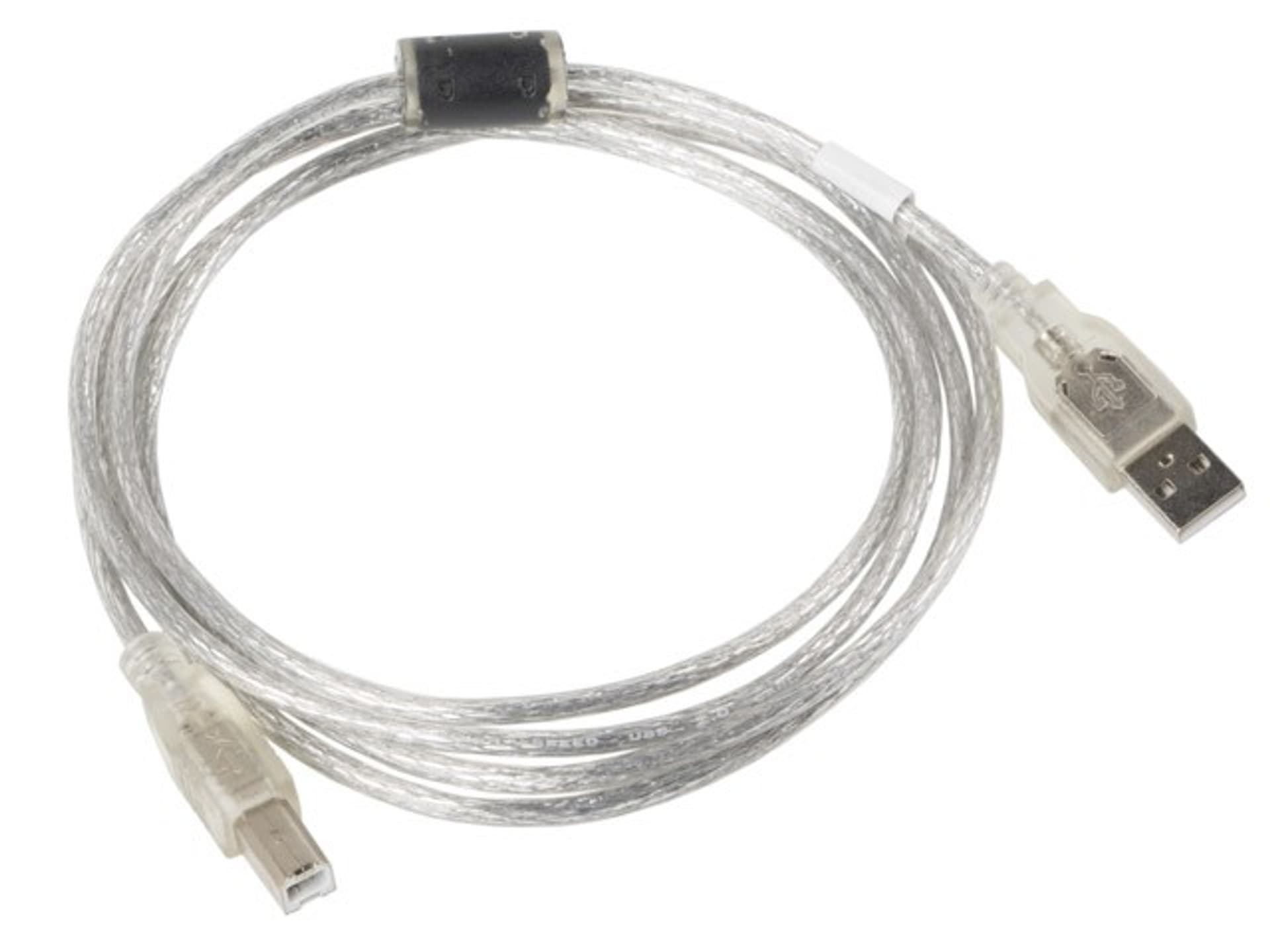 

Kabel USB 2.0 AM-BM 5M Ferryt przezroczysty