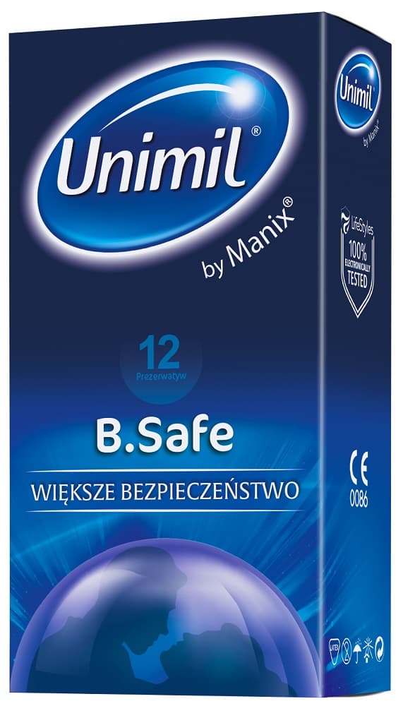 

Unimil B.Safe lateksowe prezerwatywy 12szt